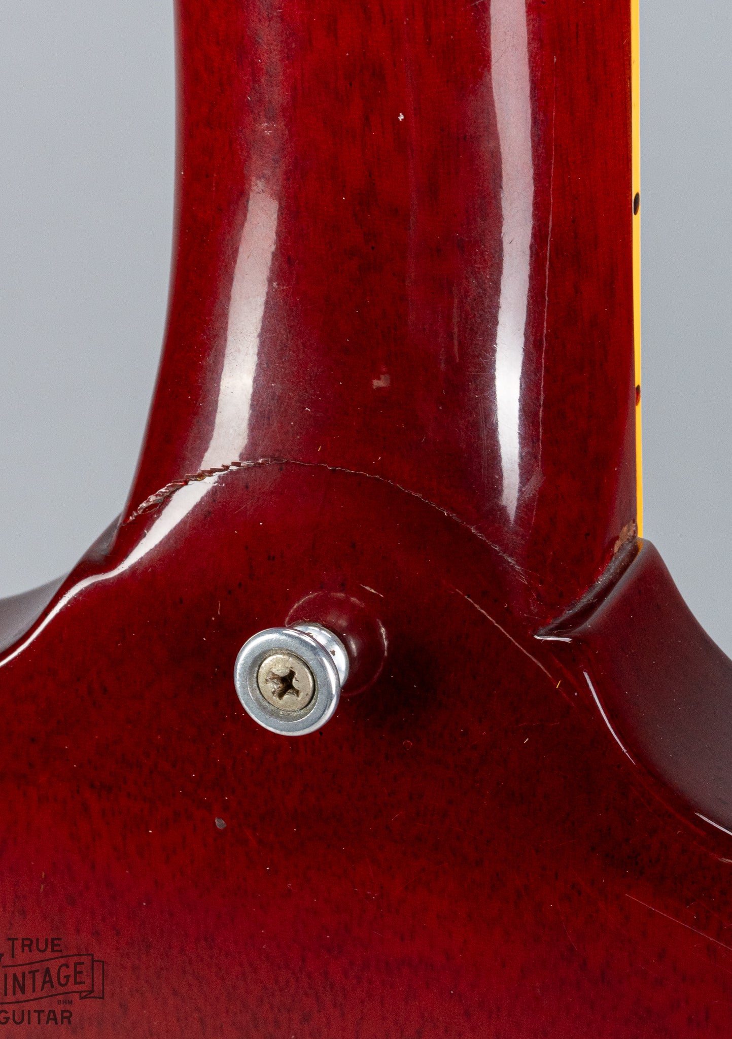 Neck heel of 1963 Gibson Les Paul Standard SG