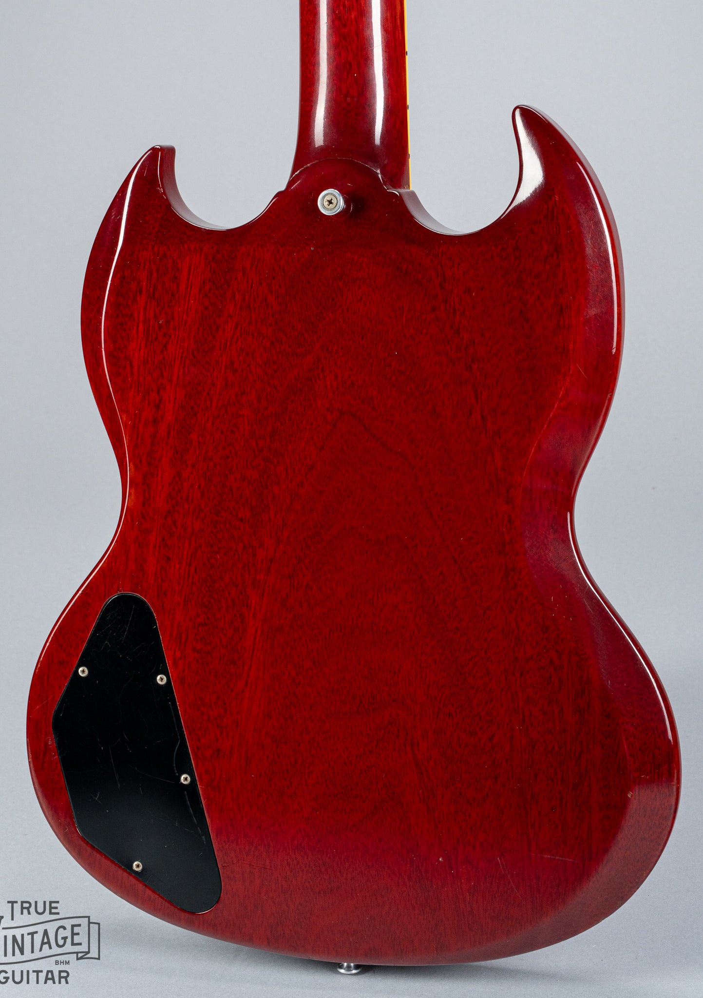 Back of body of vintage 1963 Gibson Les Paul SG