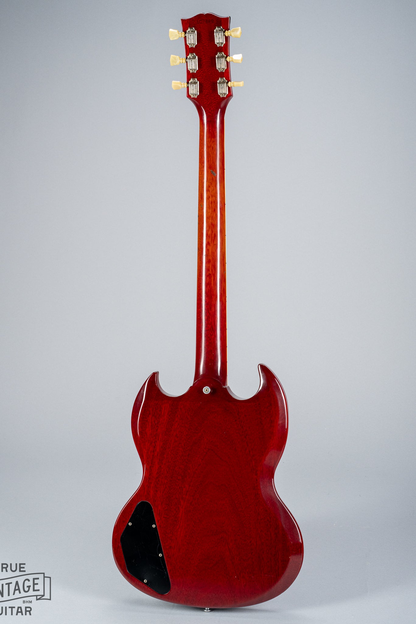 Back of 1963 Gibson Les Paul Standard SG guitar