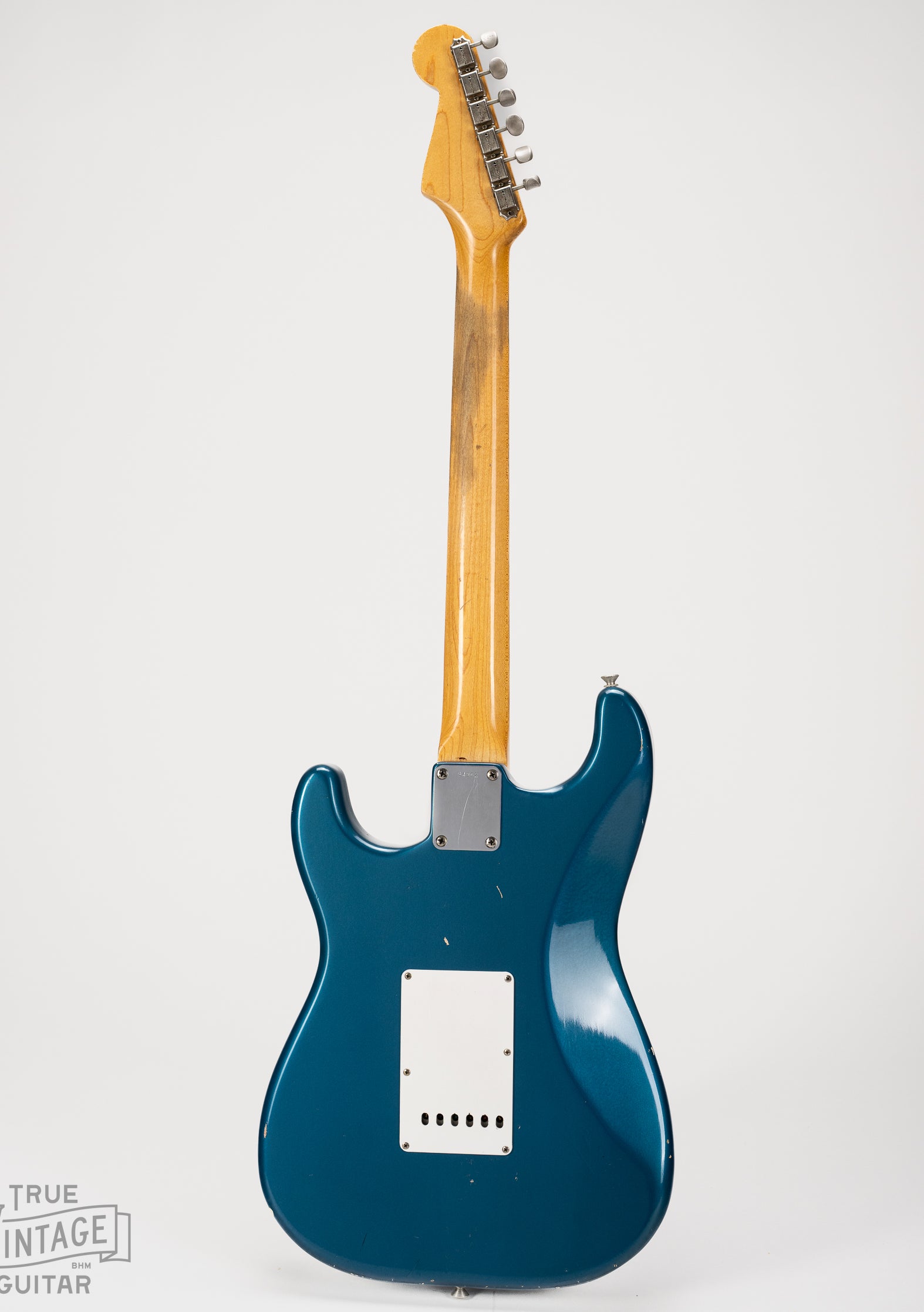 Back of 1963 Fender Stratocaster Lake Placid Blue