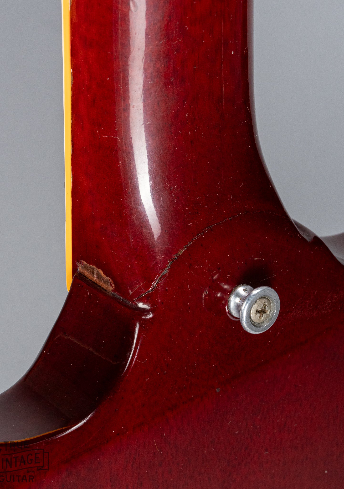 Neck heel of 1963 Gibson Les Paul Standard SG