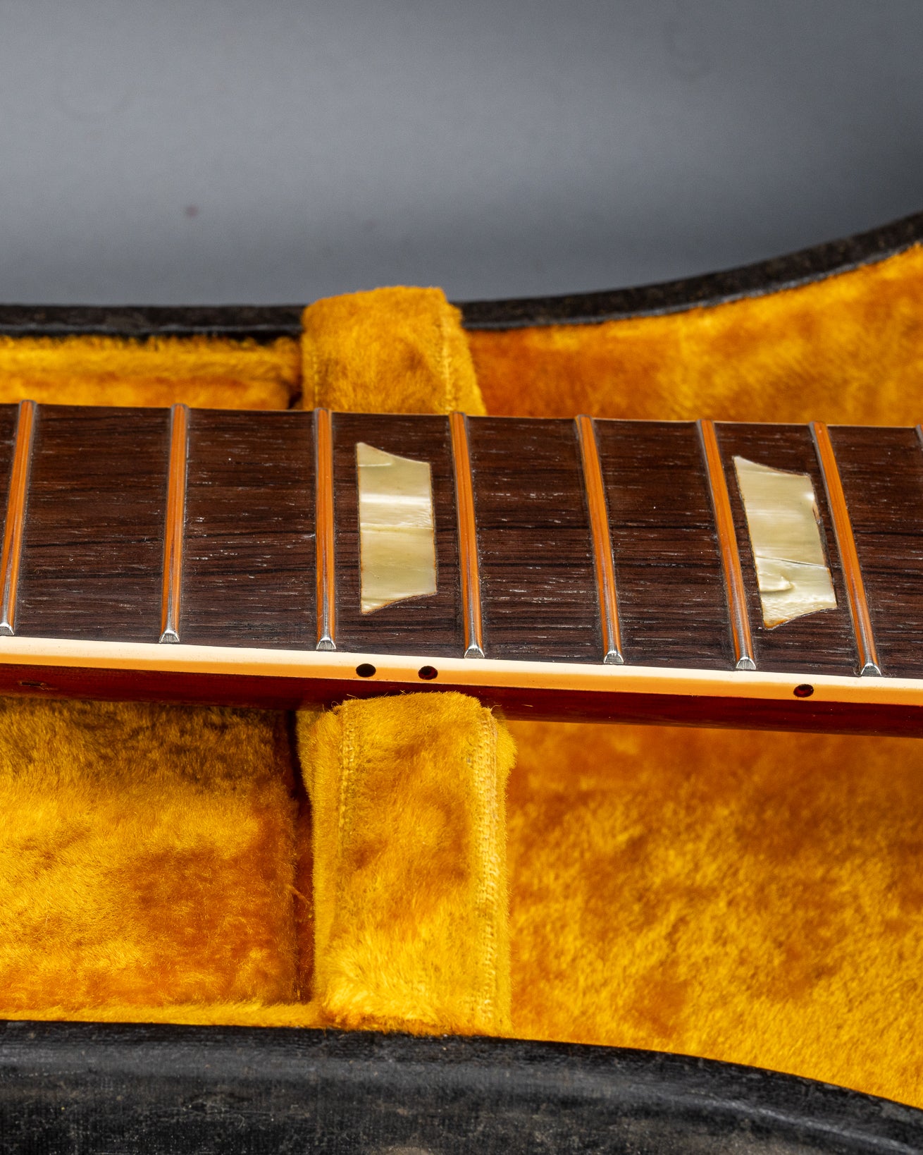 Perfect refret inside the binding on 1963 Gibson Les Paul Standard SG