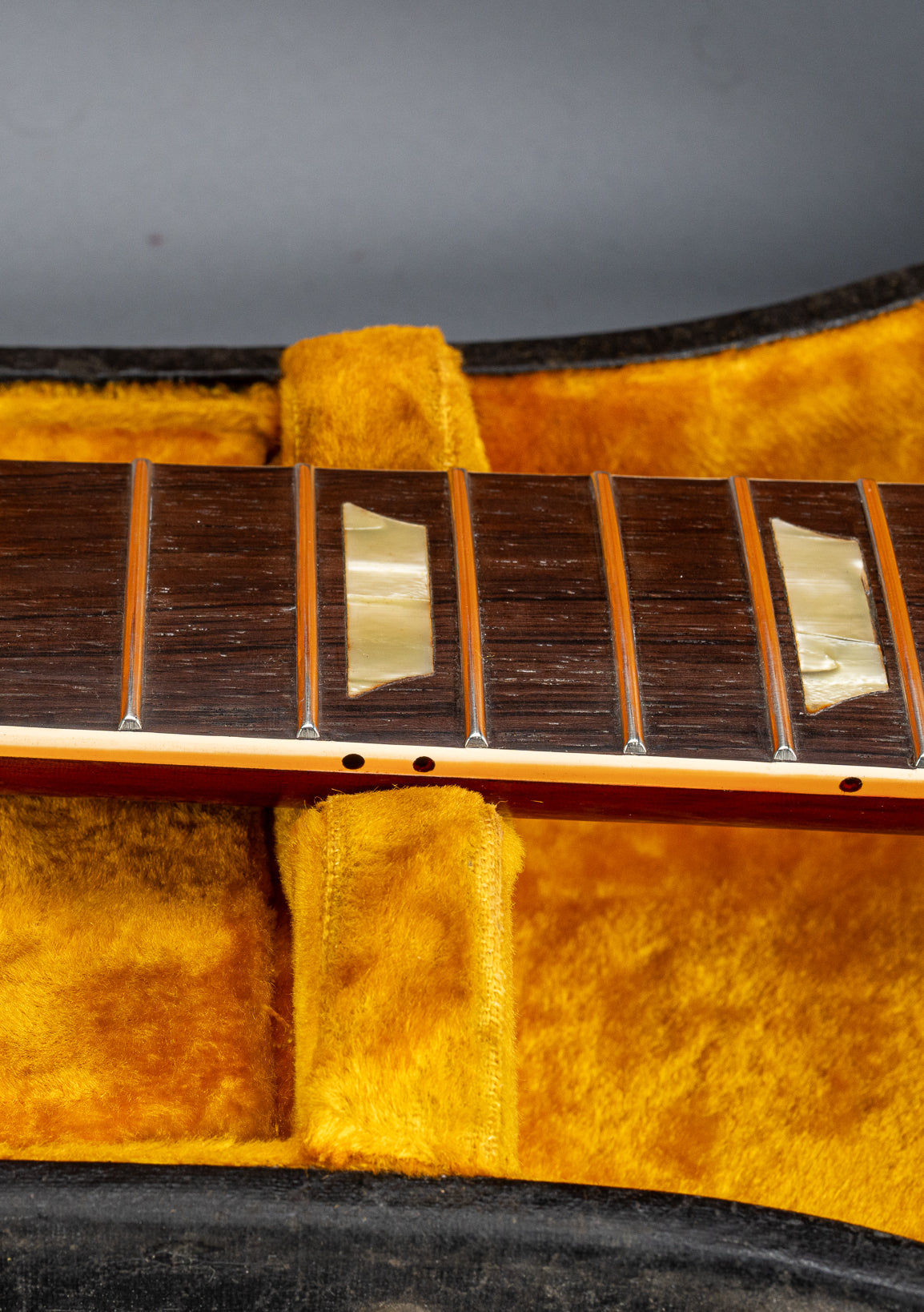 Perfect refret inside the binding on 1963 Gibson Les Paul Standard SG