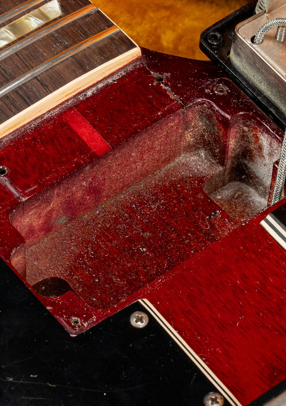 Neck pocket of 1963 Gibson Les Paul Standard SG