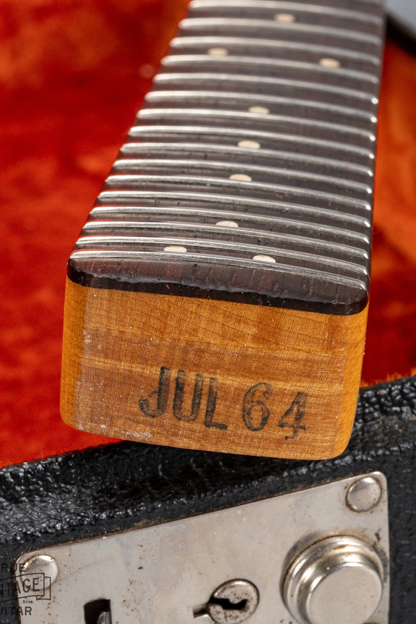 1965 Fender Electric Mandolin Sunburst guitar mandolin neck heel date