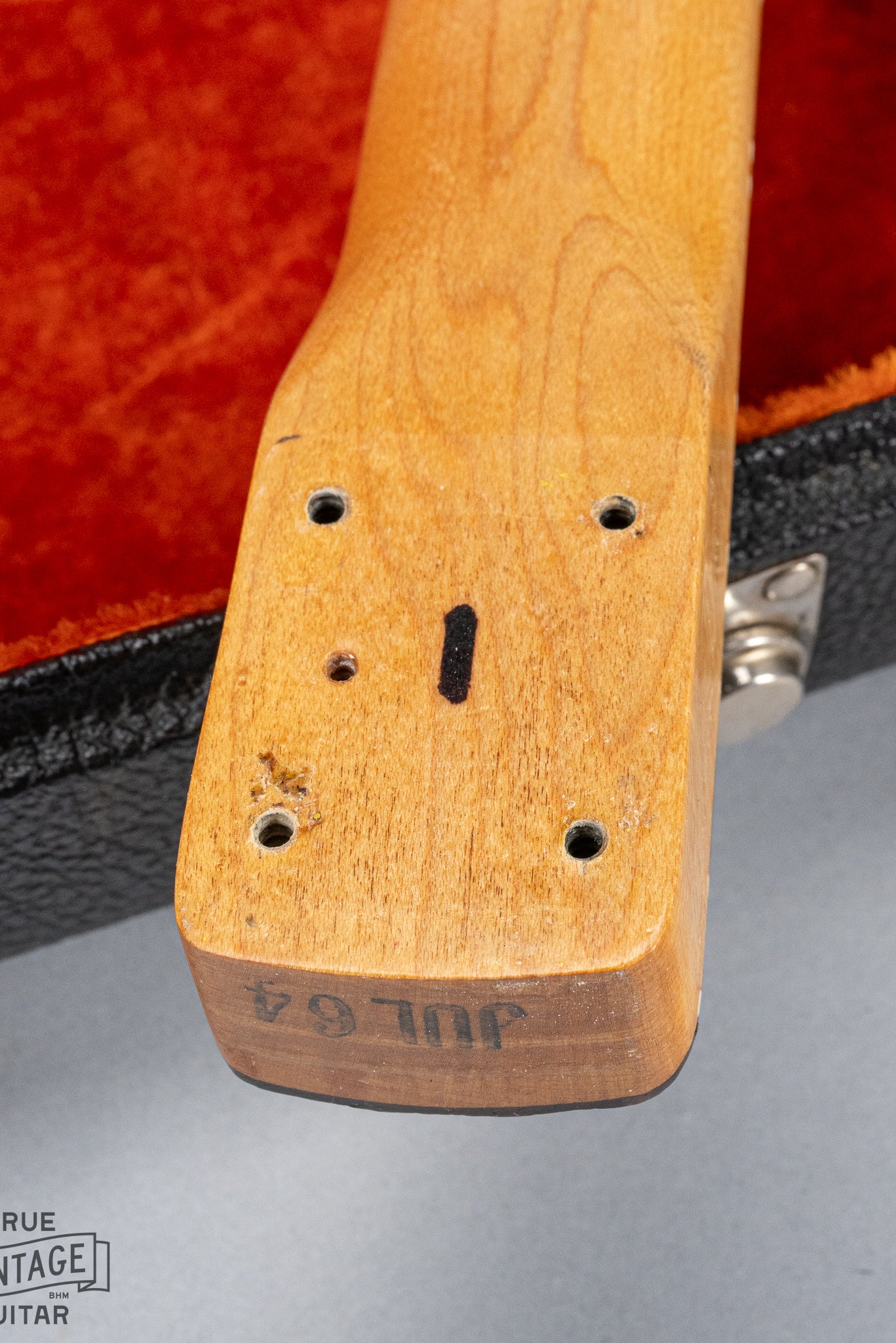 1965 Fender Electric Mandolin Sunburst guitar mandolin neck heel and screw holes