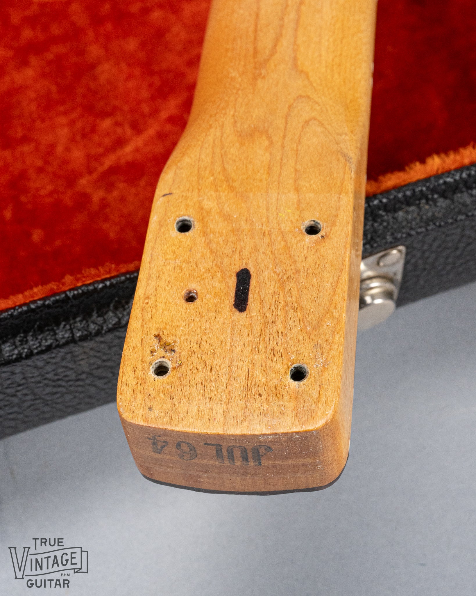 1965 Fender Electric Mandolin Sunburst guitar mandolin neck heel and screw holes