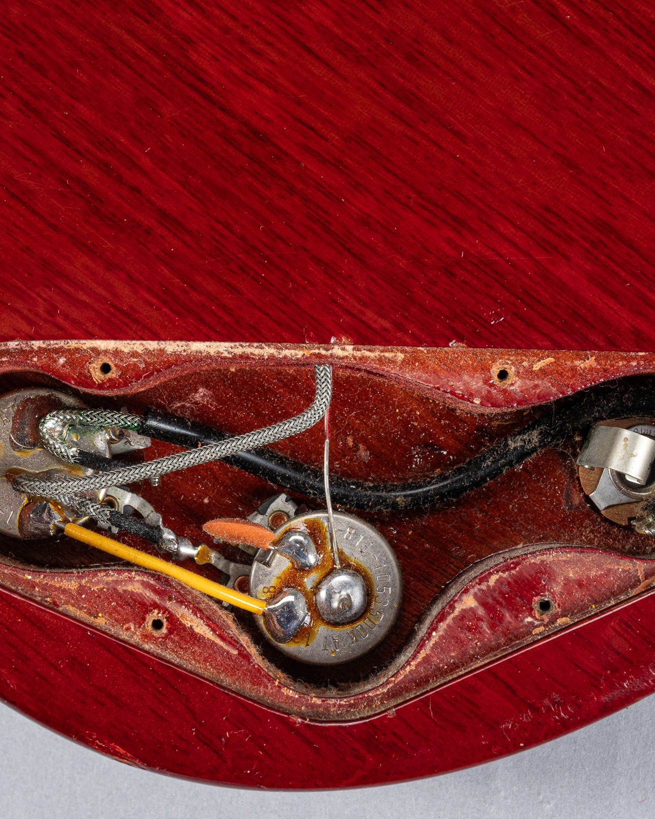 1964 Gibson SG Junior Cherry Control Cavity Pots Pot Codes
