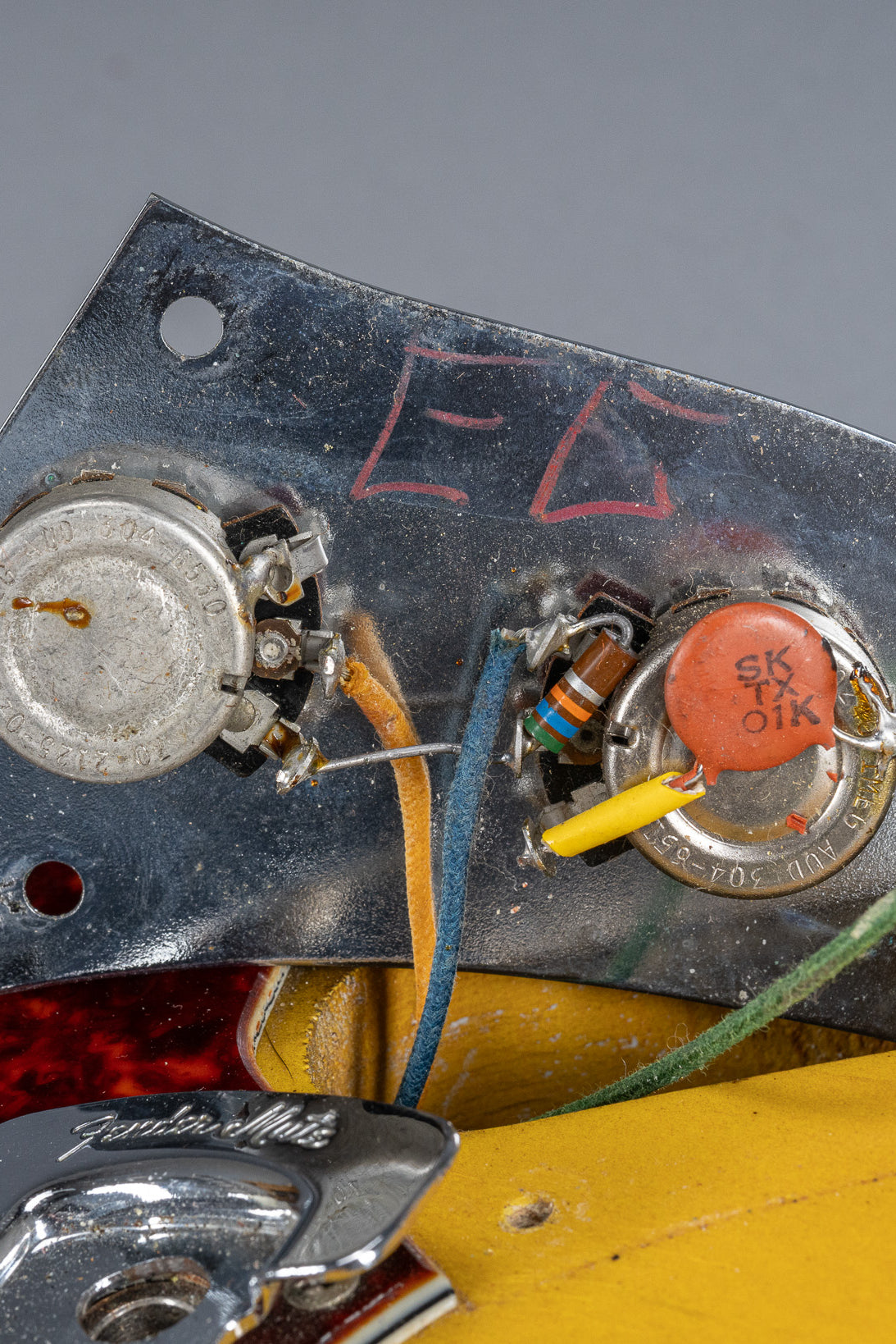 1965 Fender Jaguar Sunburst Pots and Pot Codes