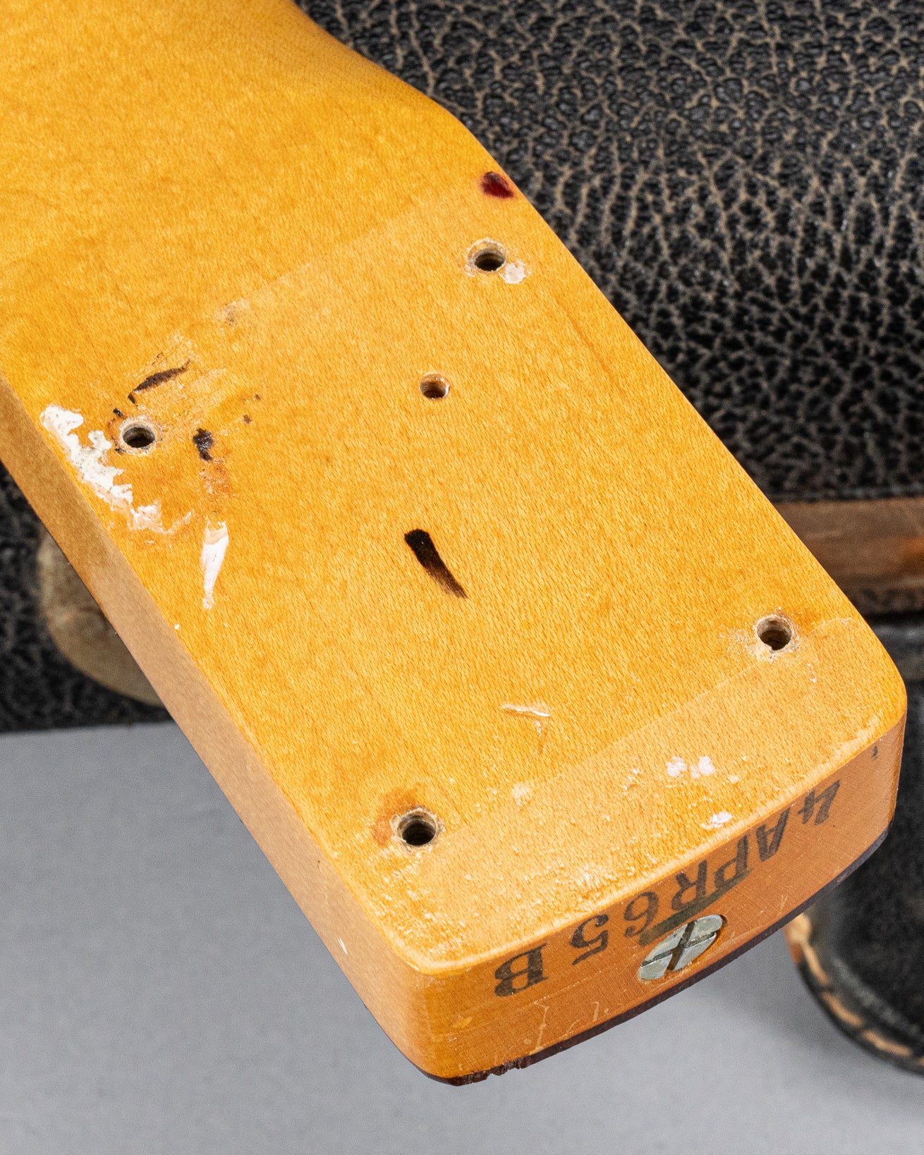 1965 Fender Jazzmaster sunburst guitar neck heel and screw hoels
