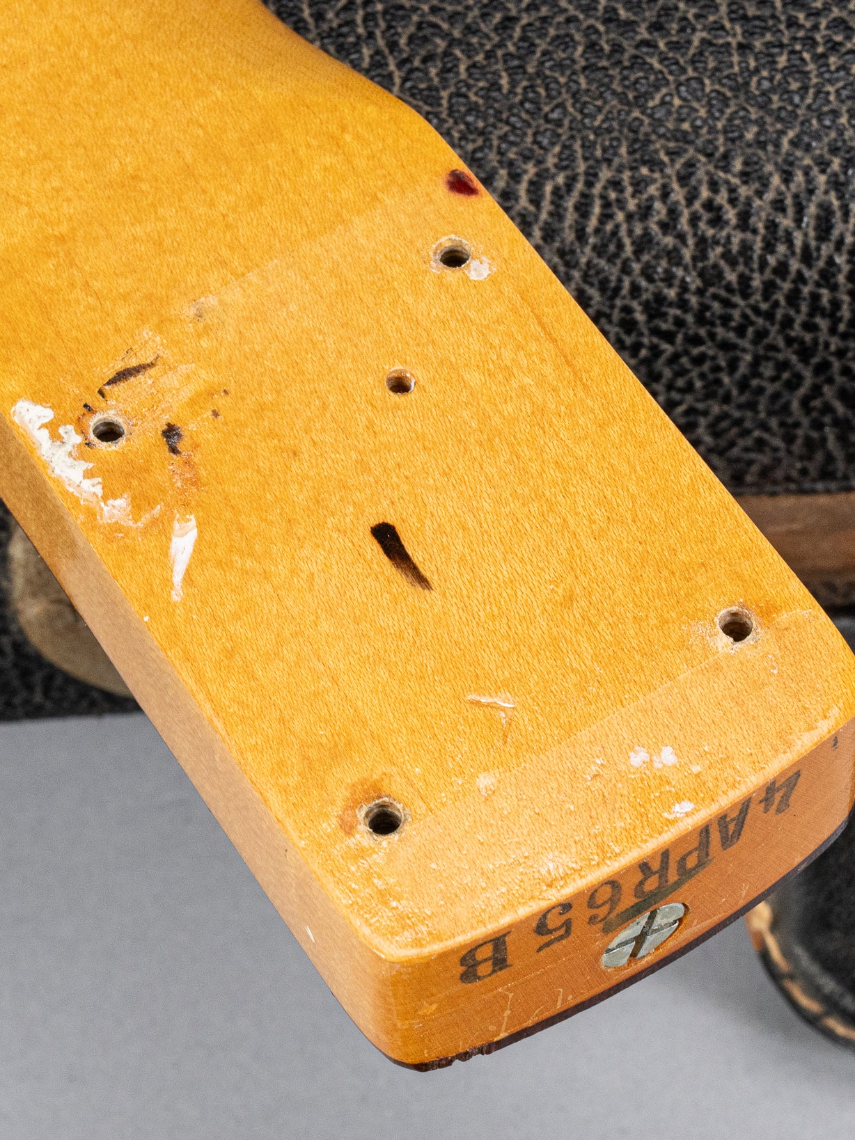 1965 Fender Jazzmaster sunburst guitar neck heel and screw hoels