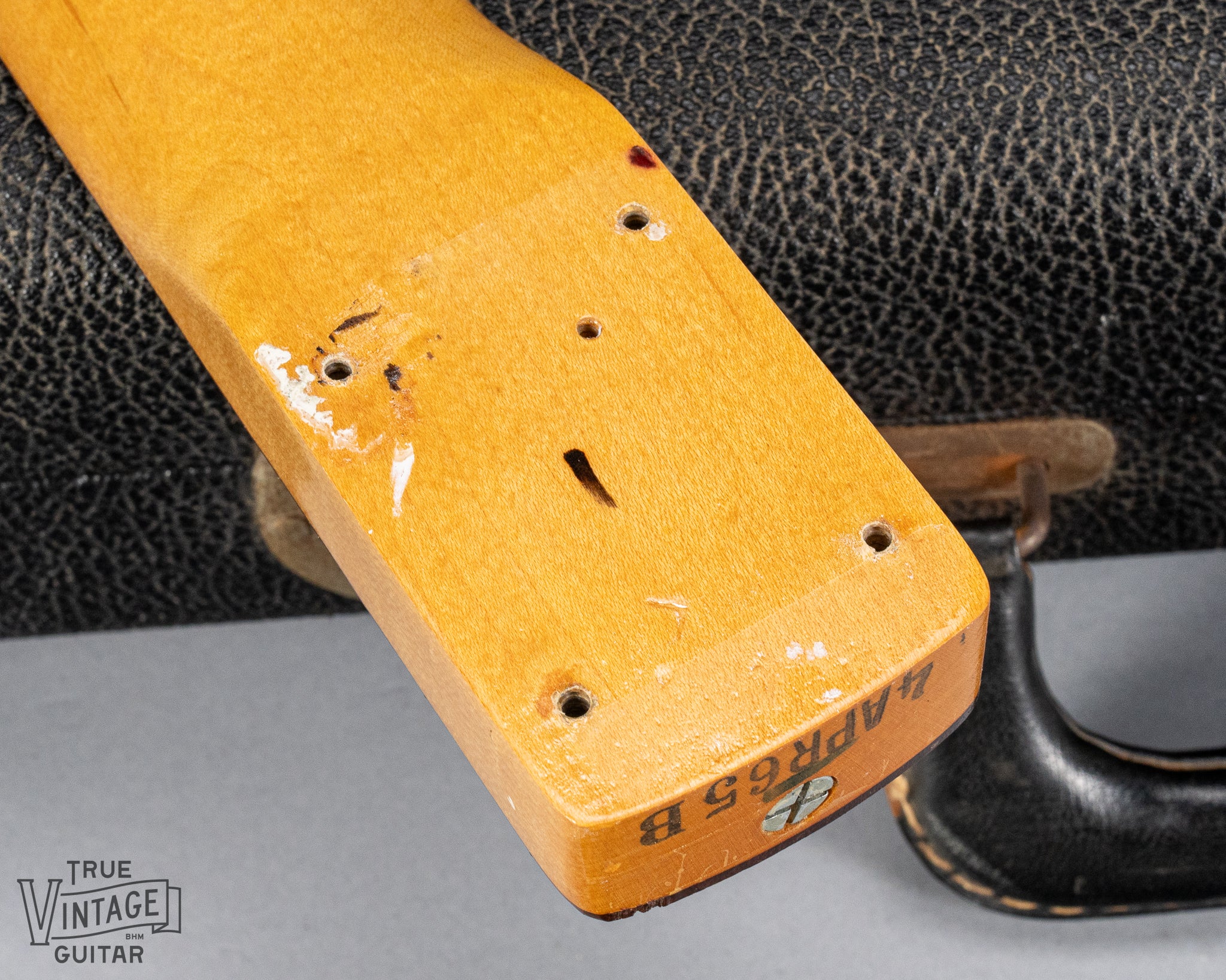 1965 Fender Jazzmaster sunburst guitar neck heel and screw hoels