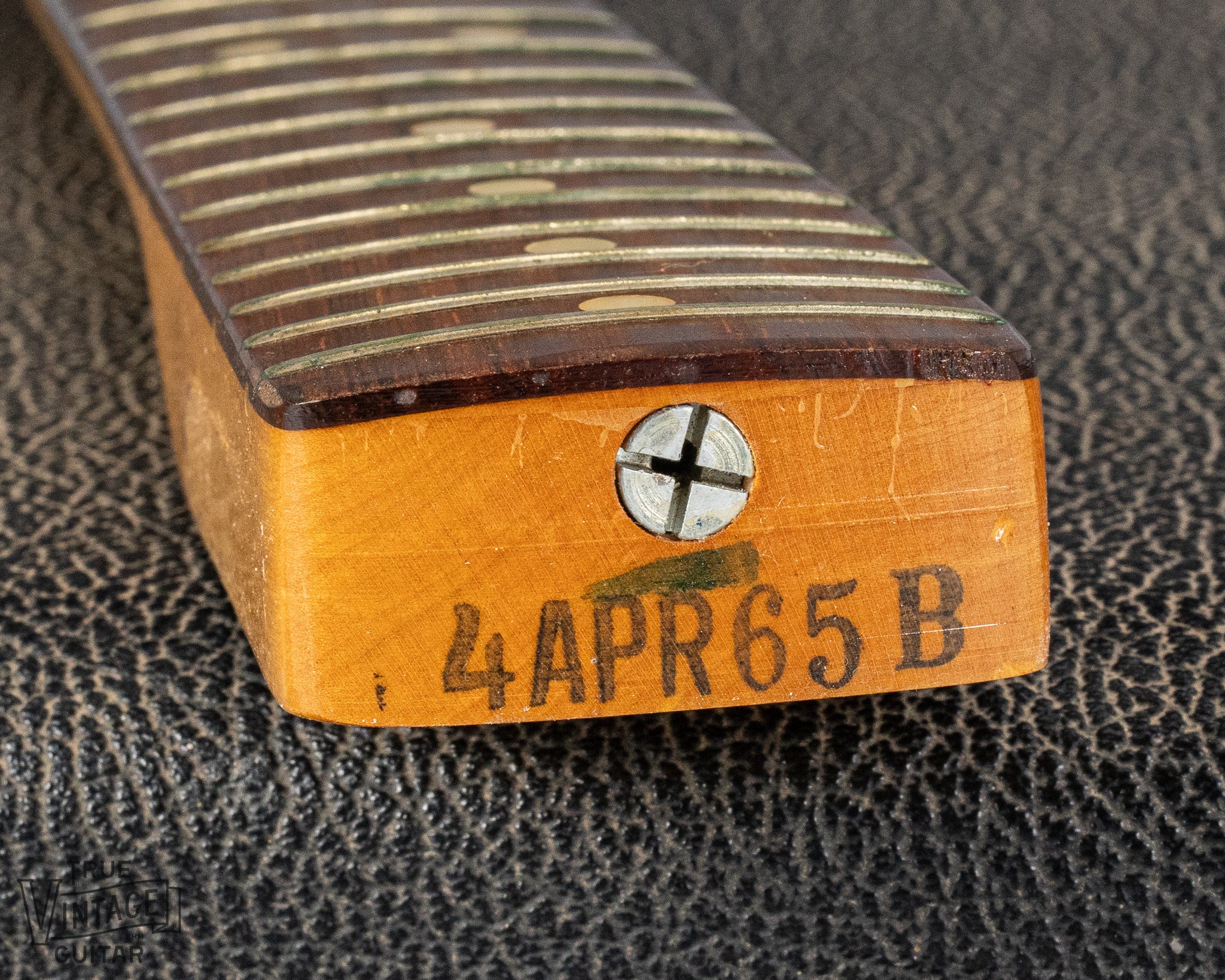 1965 Fender Jazzmaster sunburst guitar neck heel date