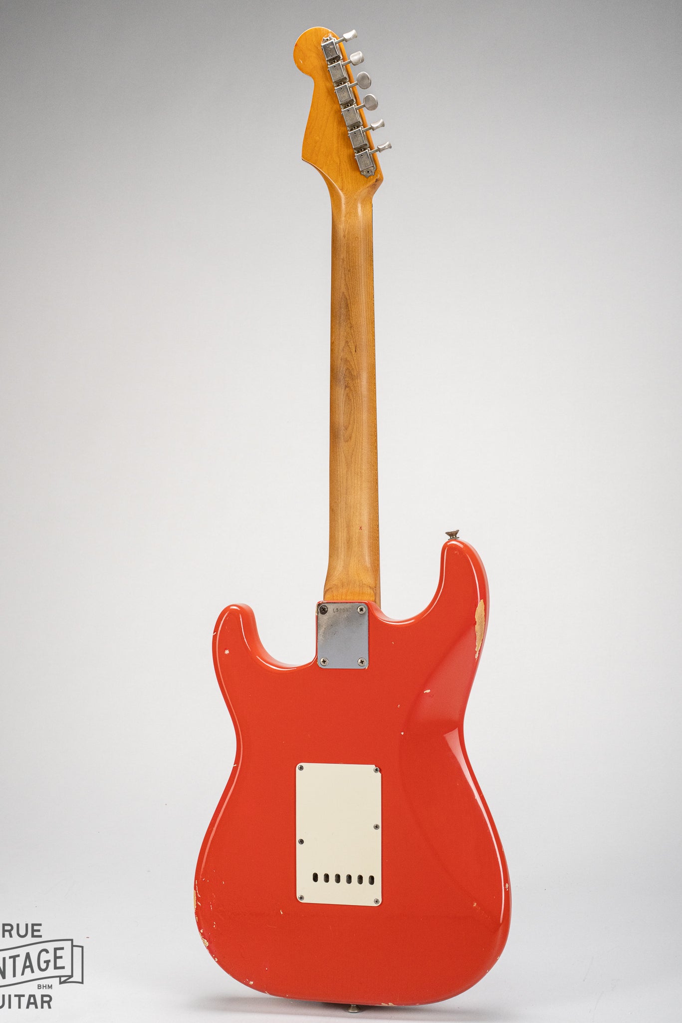 Back of 1965 Fender Stratocaster Fiesta Red