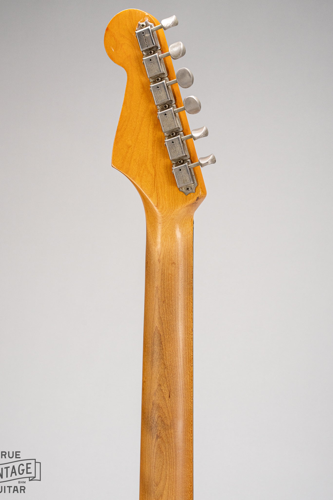 1965 Fender Stratocaster Fiesta Red custom color guitar back of neck and headstock