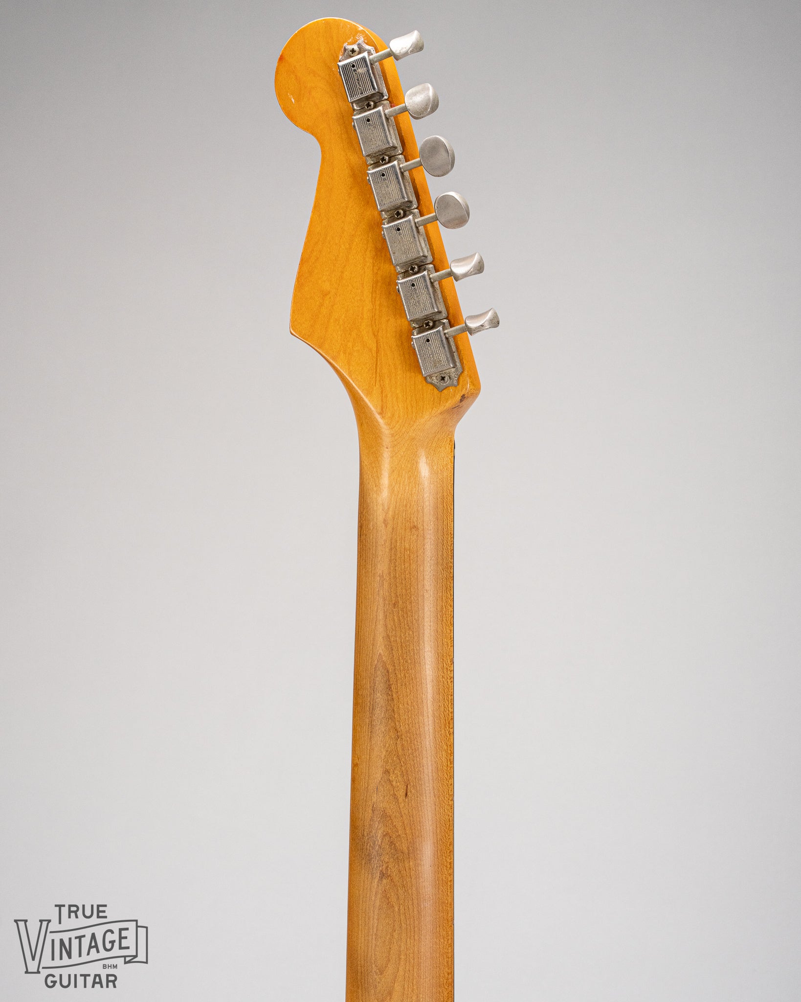 1965 Fender Stratocaster Fiesta Red custom color guitar back of neck and headstock