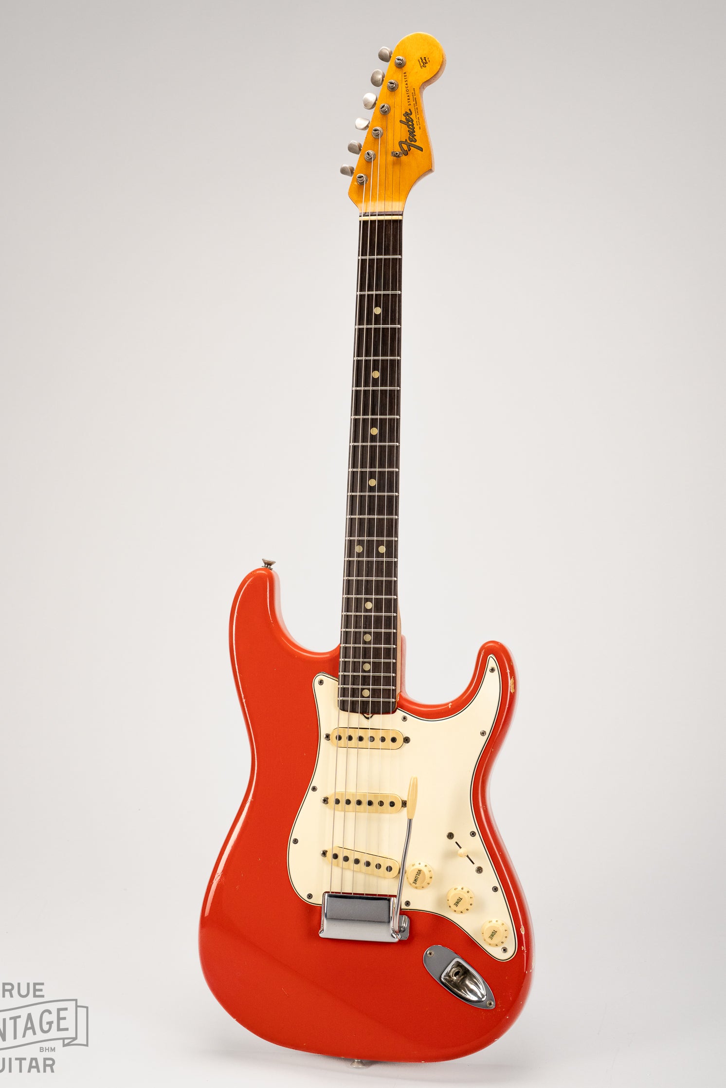 1965 Fender Stratocaster guitar in original Fiesta Red finish