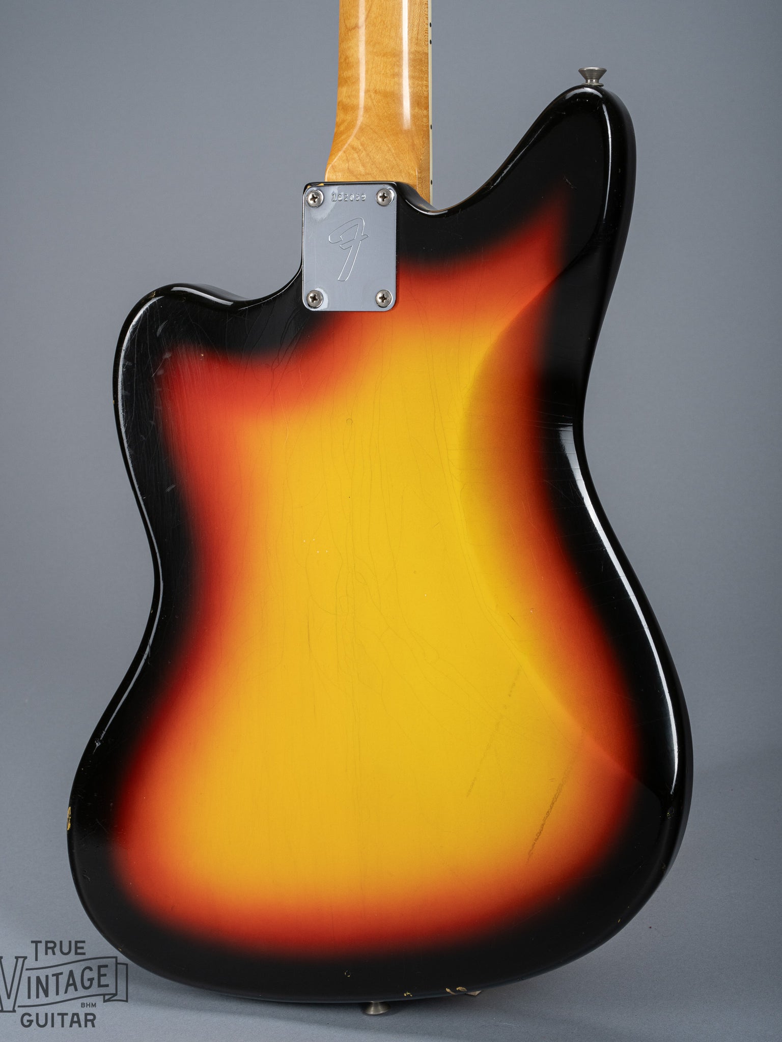 1966 Fender Jaguar Sunburst Back of Body