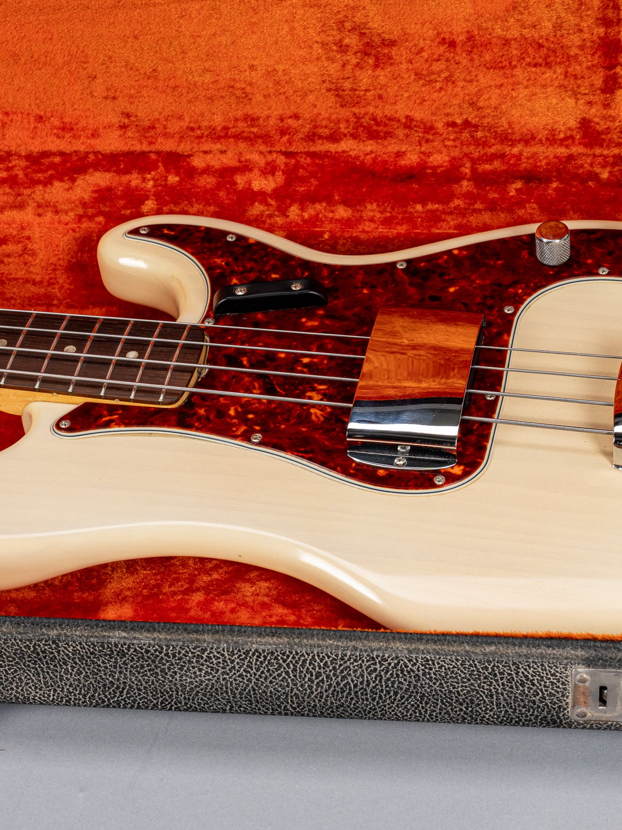 1966 Fender Precision Bass Blond bass guitar body in original case
