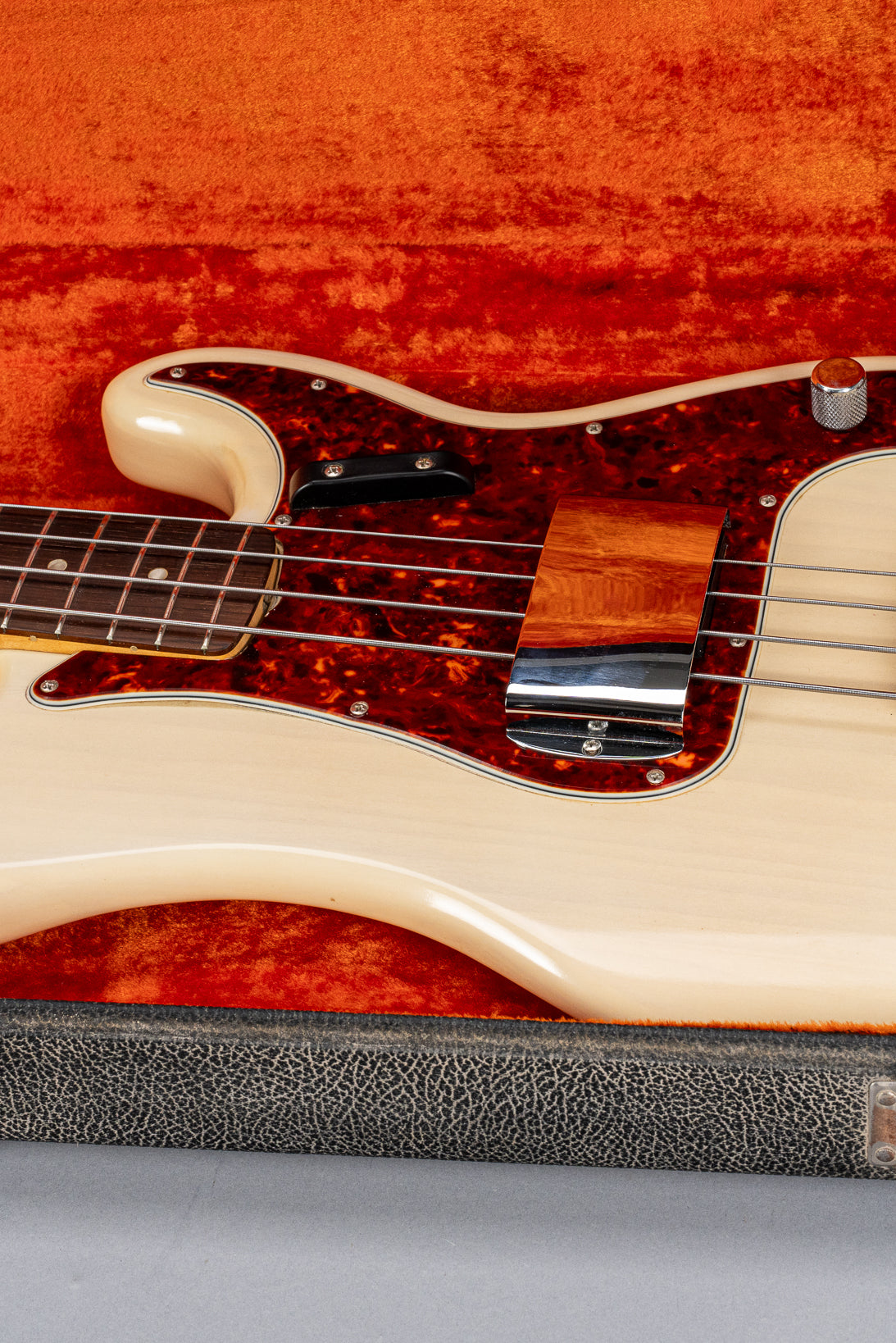 1966 Fender Precision Bass Blond bass guitar body in original case