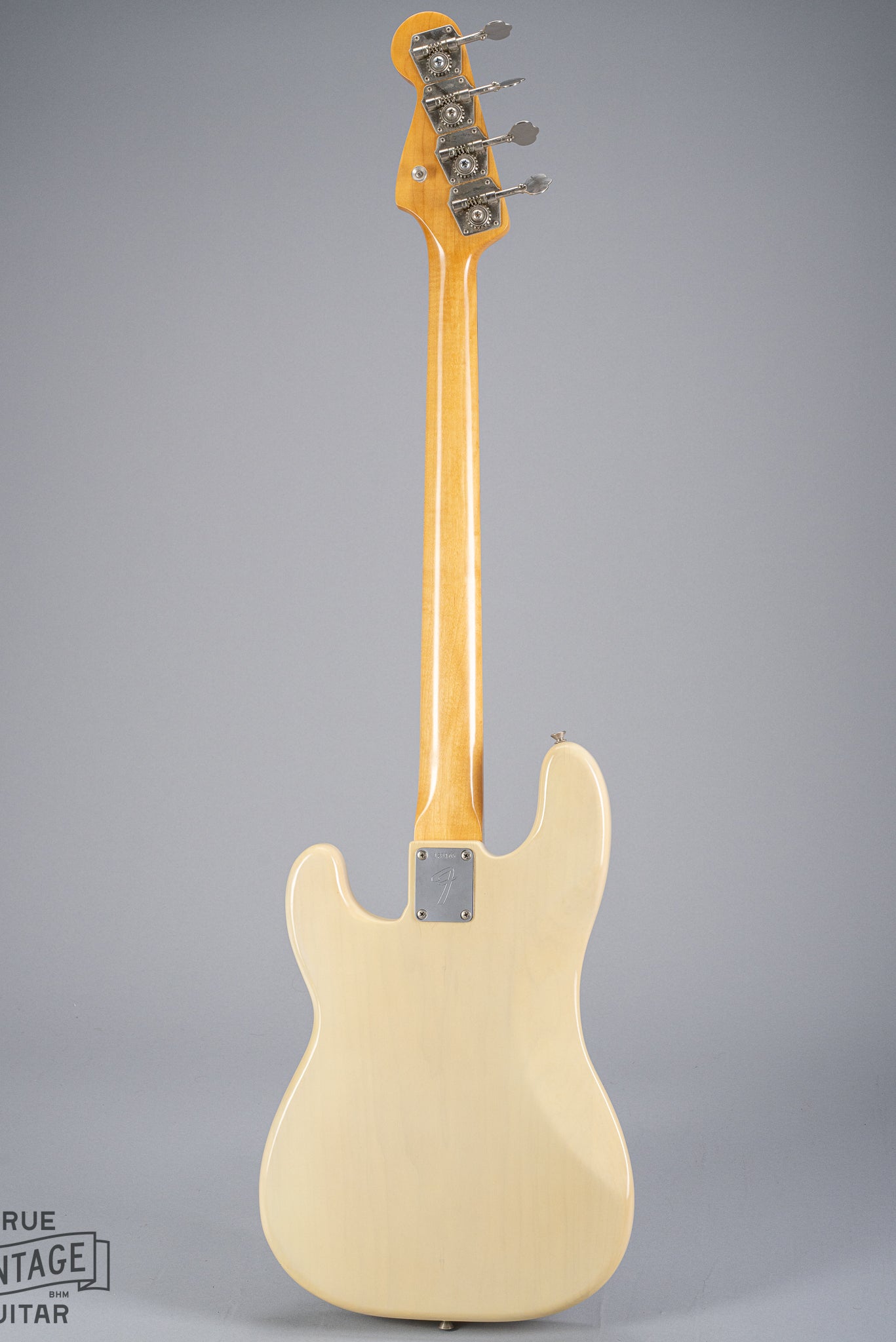 back 1966 Fender Precision Bass Blond bass guitar body neck and headstock