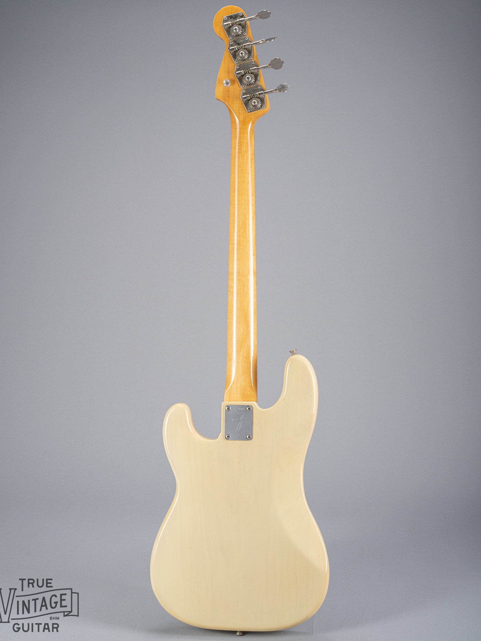 back 1966 Fender Precision Bass Blond bass guitar body neck and headstock