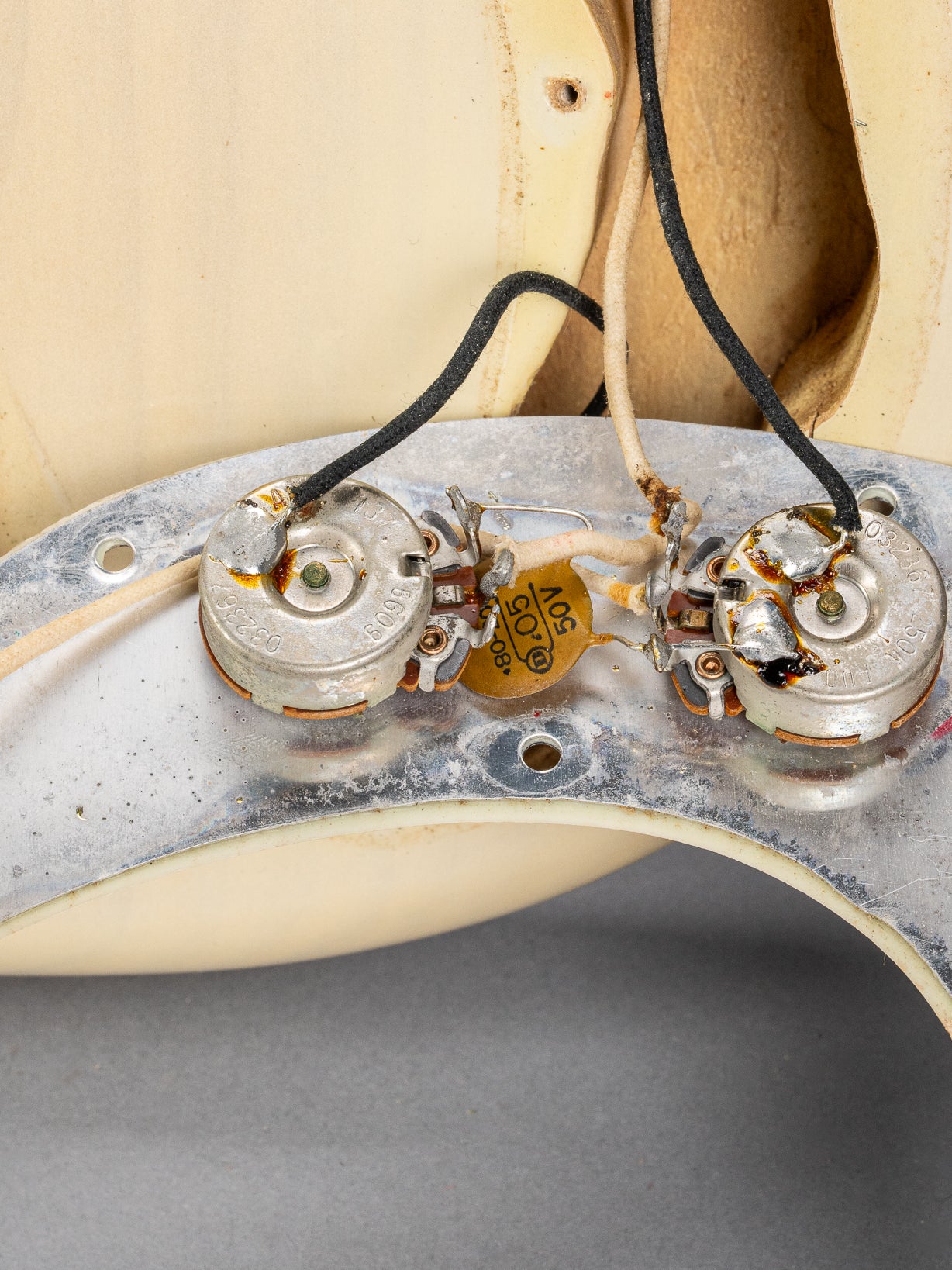 1966 Fender Precision Bass Blond bass guitar pots and pot codes