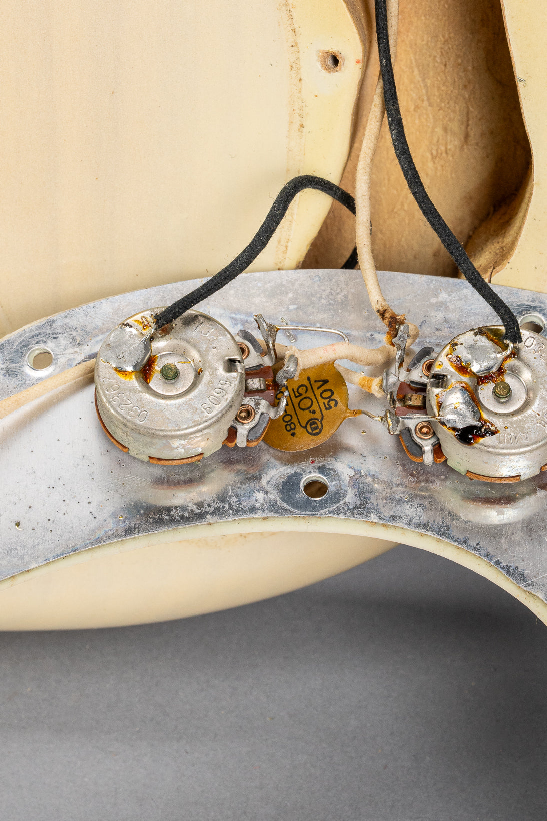 1966 Fender Precision Bass Blond bass guitar pots and pot codes