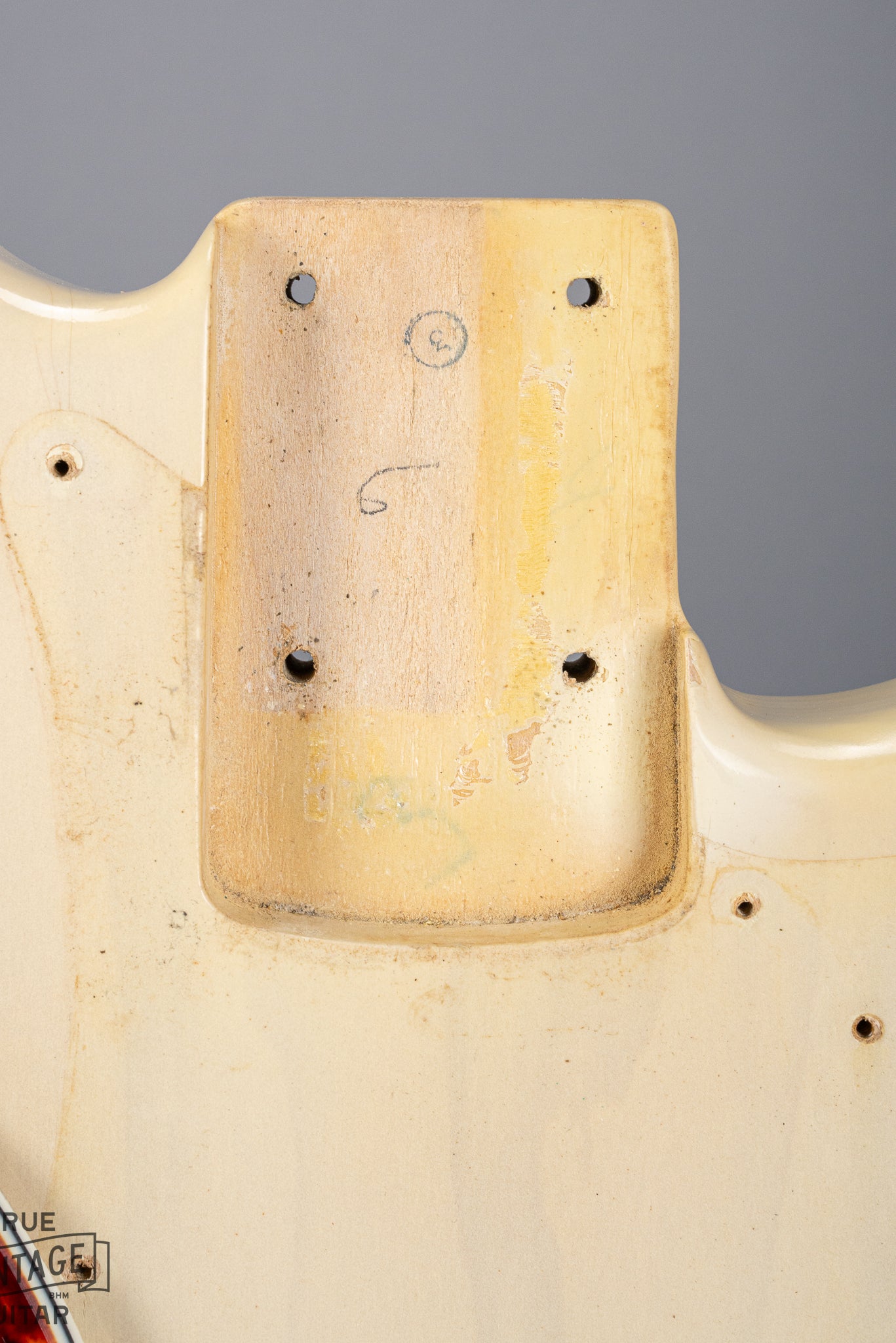 1966 Fender Precision Bass Blond bass guitar neck pocket