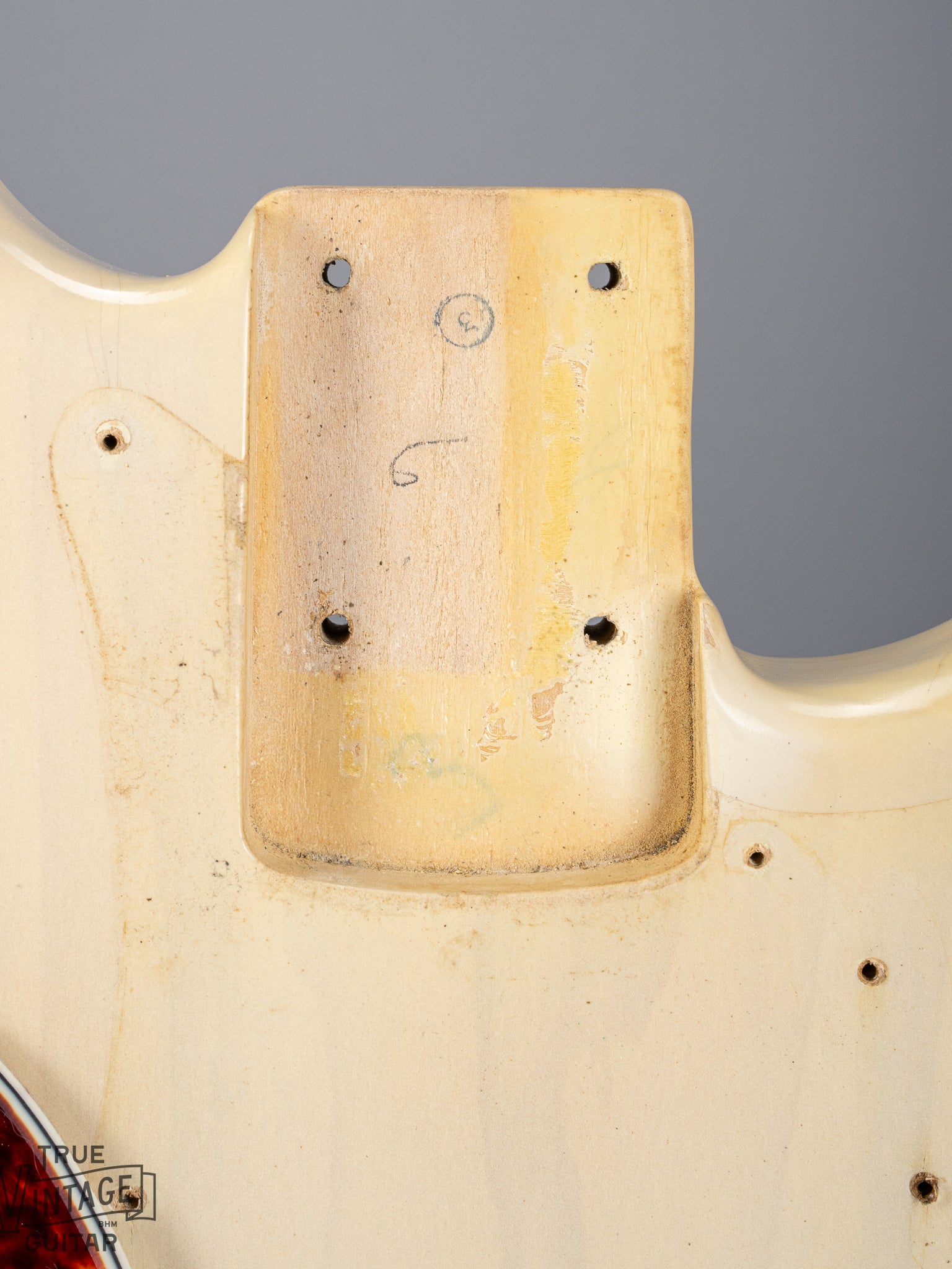 1966 Fender Precision Bass Blond bass guitar neck pocket