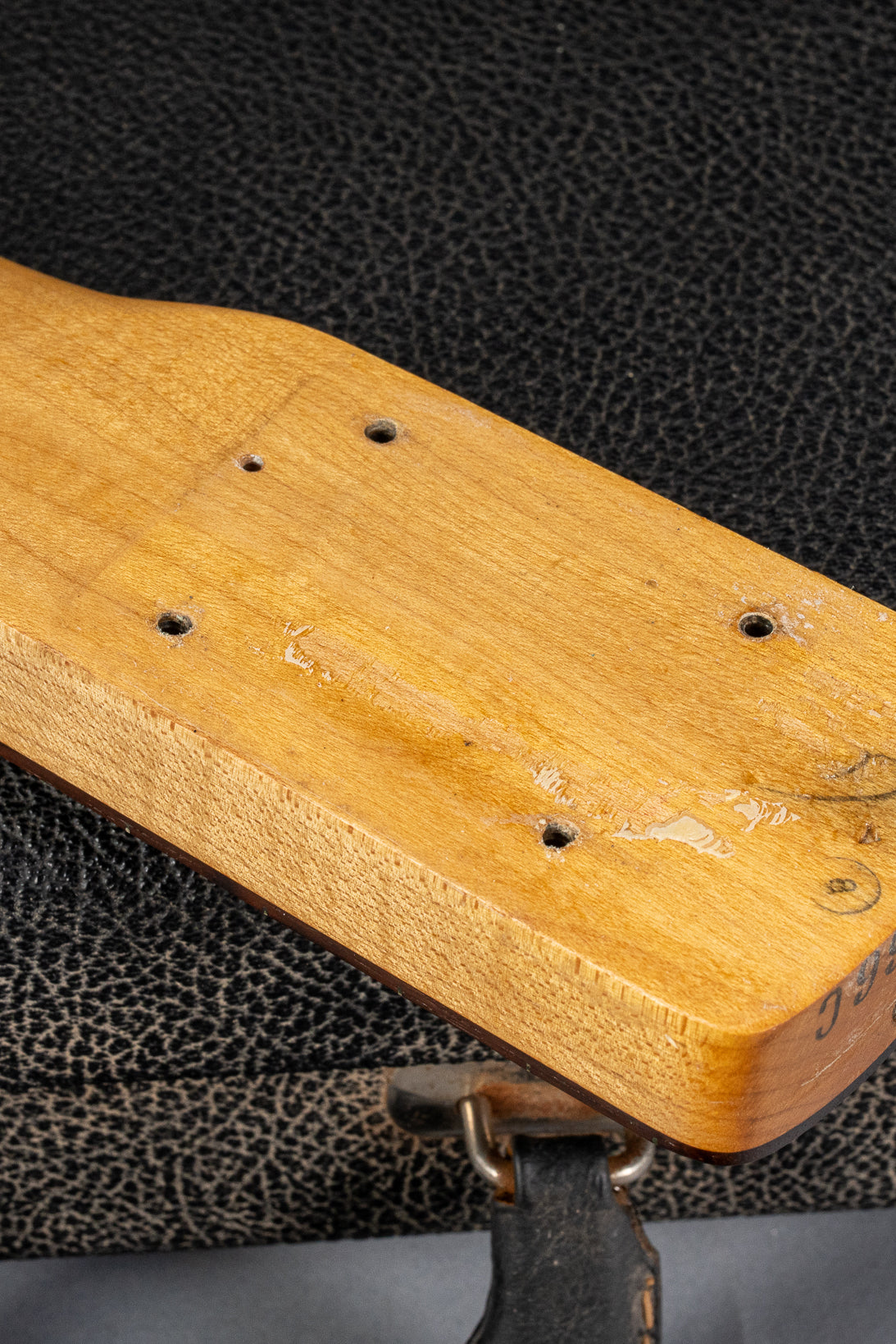 1966 Fender Precision Bass Blond bass guitar neck heel and screw holes