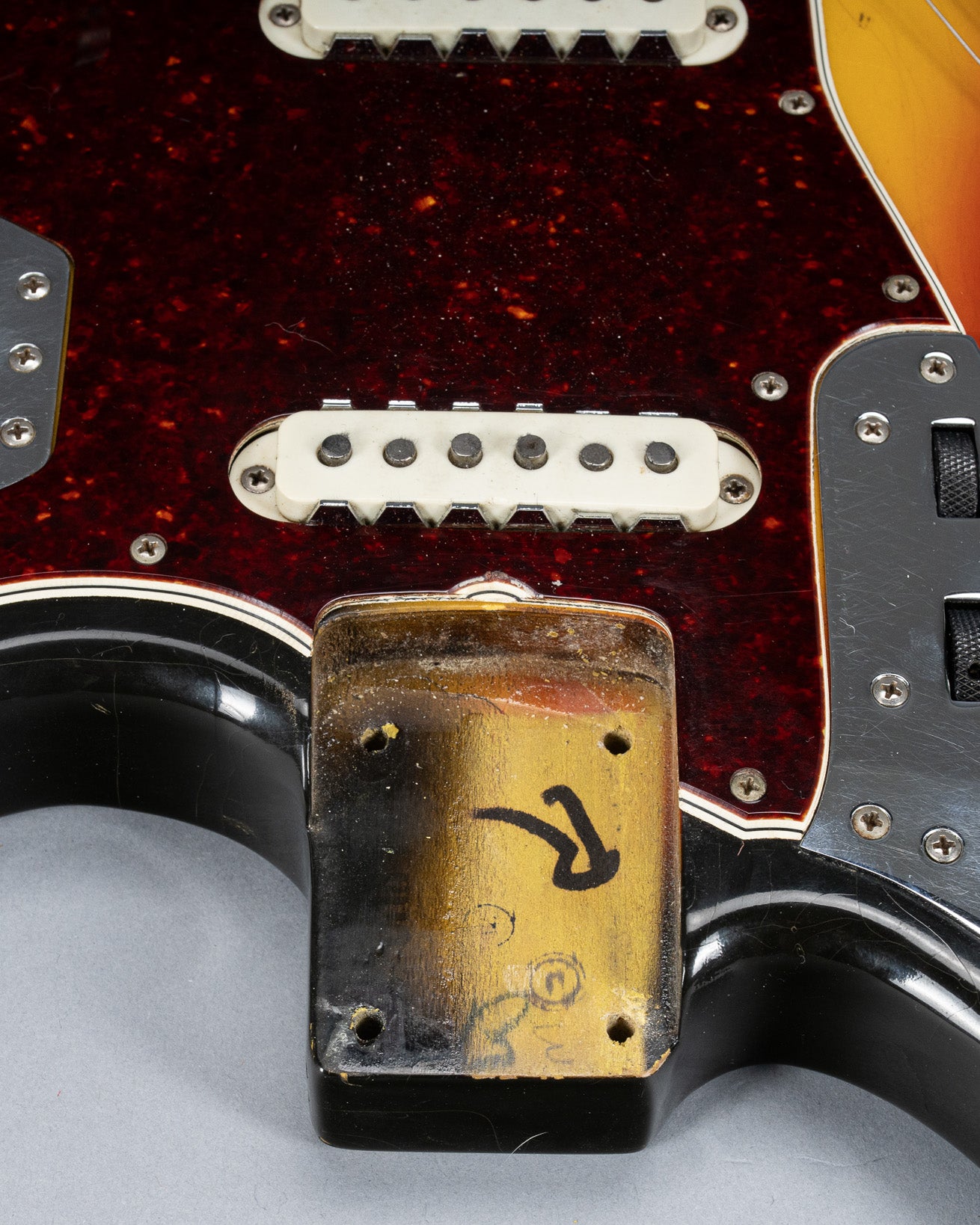 1966 Fender Jaguar Sunburst Neck Pocket