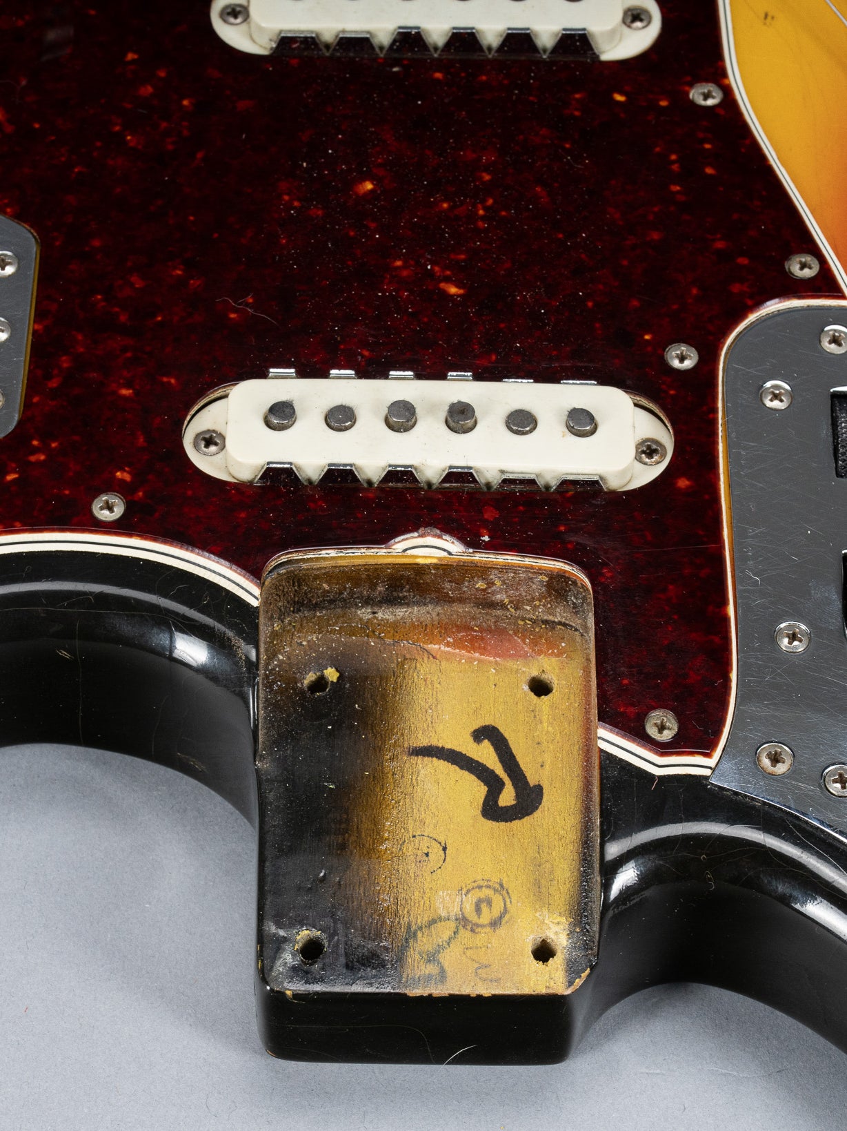 1966 Fender Jaguar Sunburst Neck Pocket