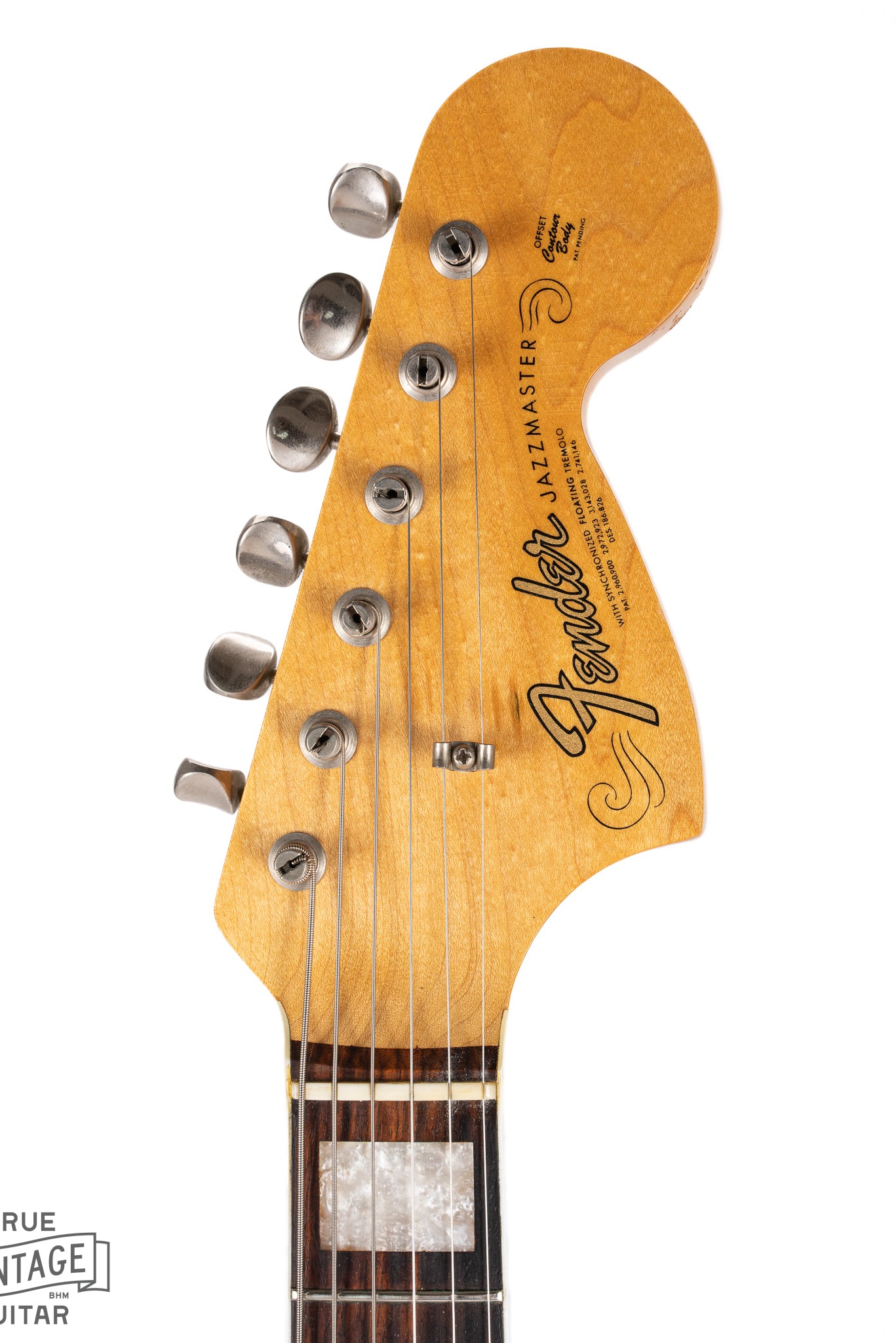 Front of 1967 Fender Jazzmaster Sunburst Headstock