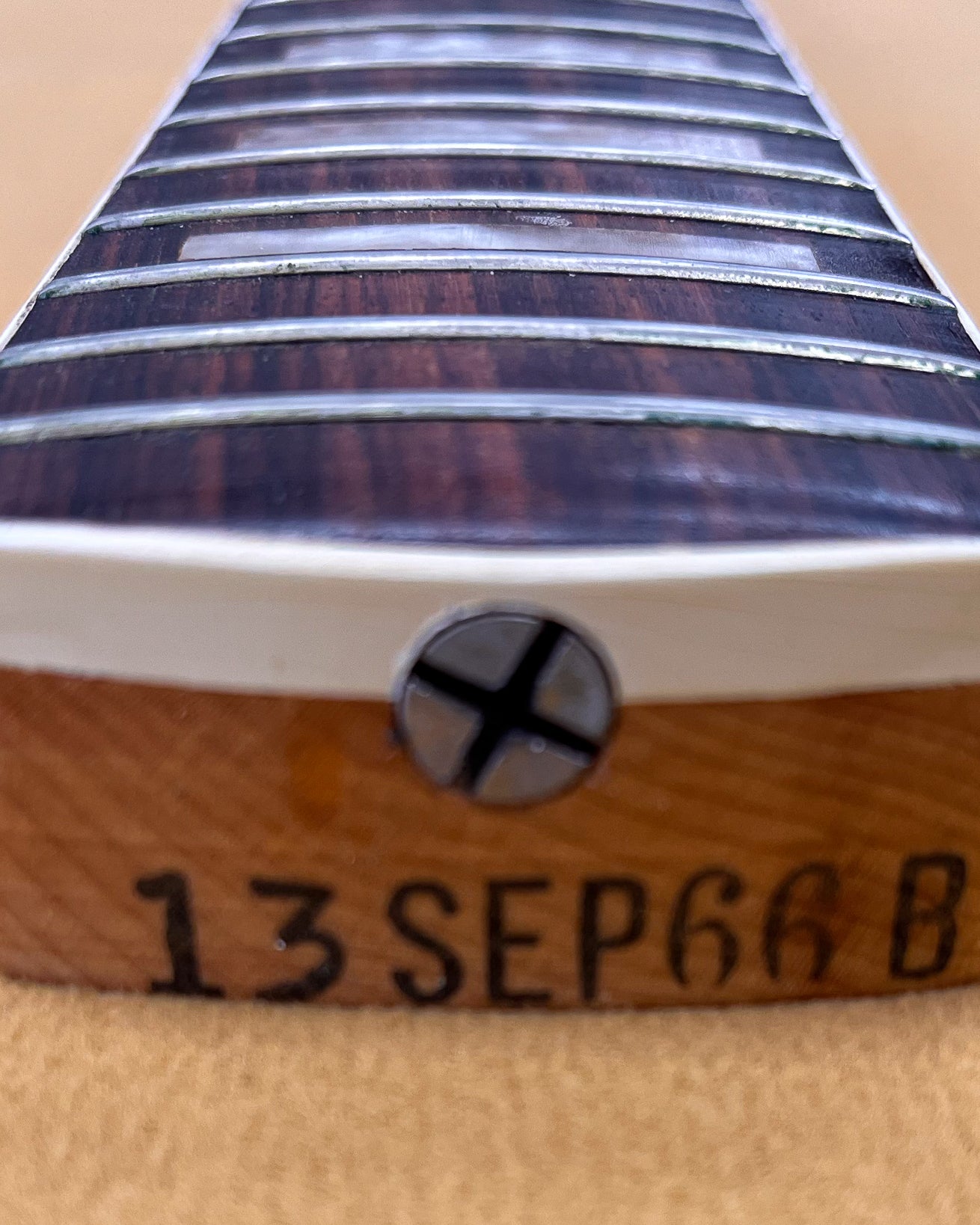 1967 Fender Jazzmaster Sunburst Neck Heel Date