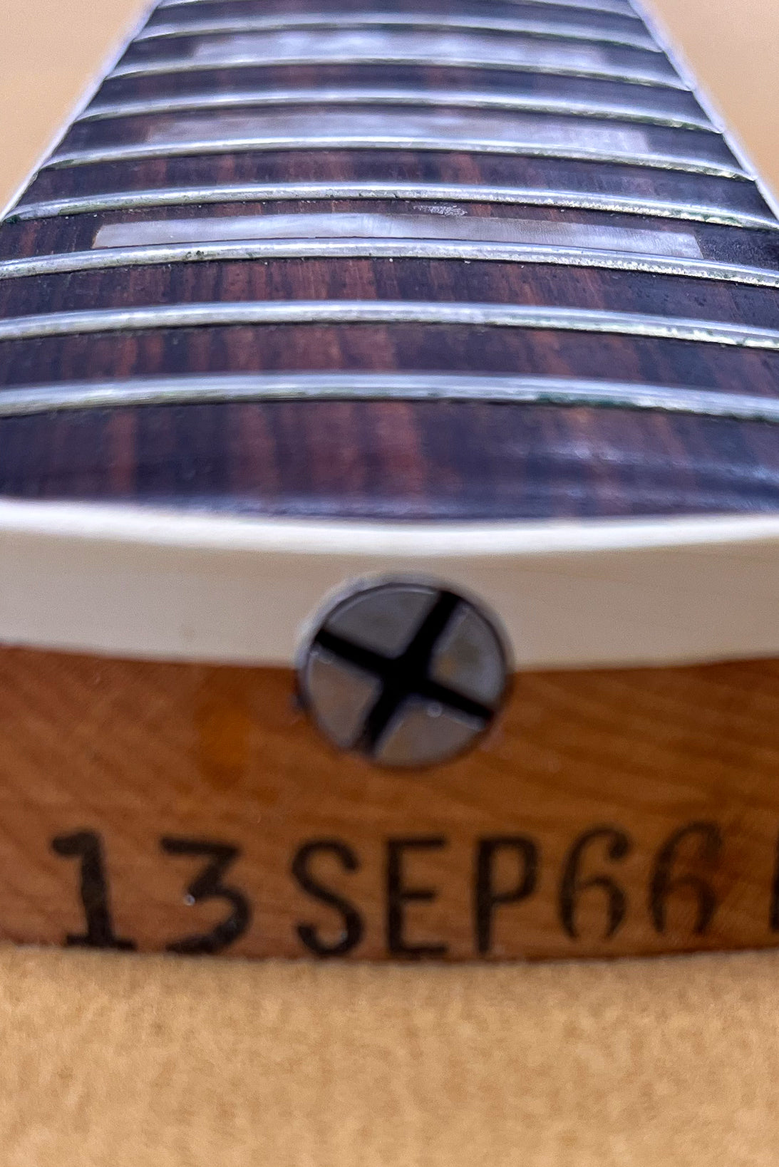 1967 Fender Jazzmaster Sunburst Neck Heel Date