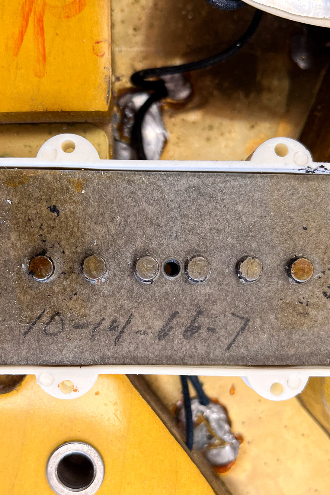 1967 Fender Jazzmaster Sunburst Back of Pickups