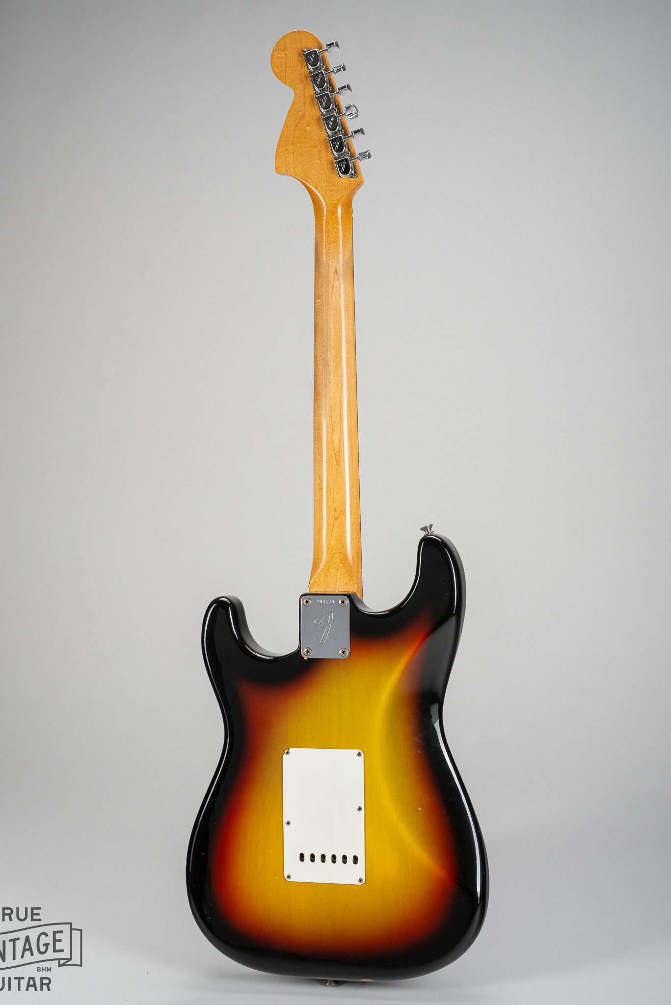 1967 fender Stratocaster Sunburst guitar tortoise shell back of body neck and headstock