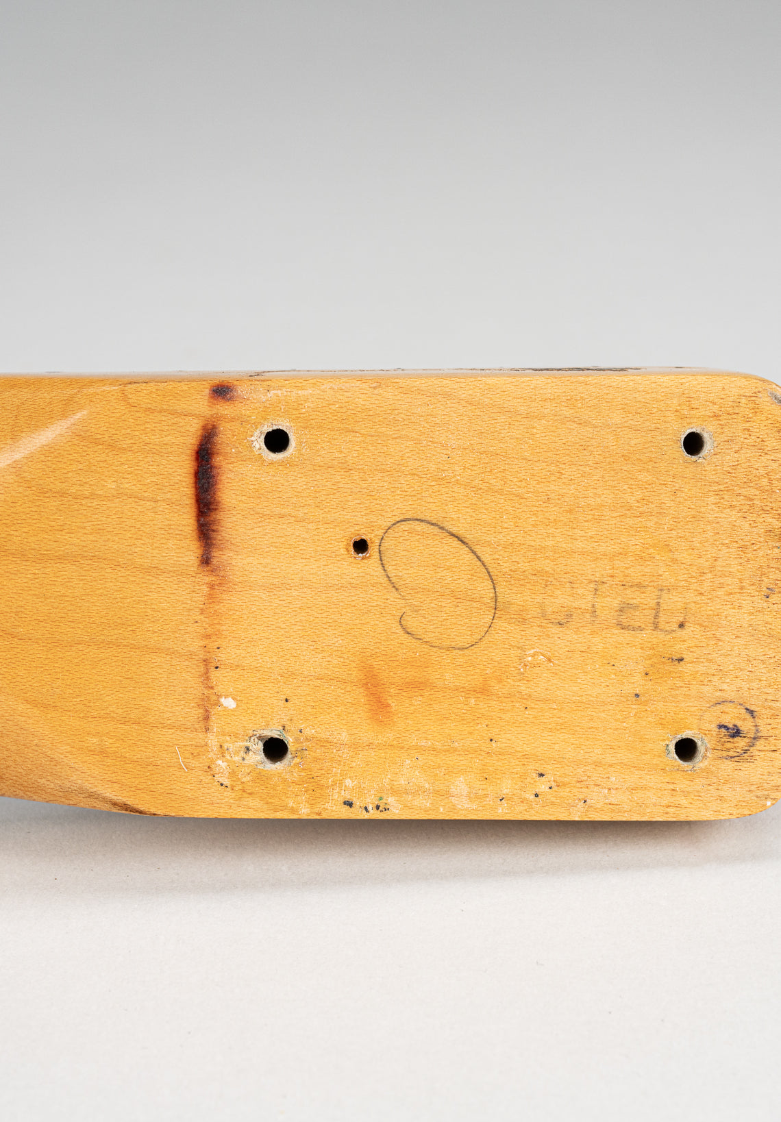 1967 fender Stratocaster Sunburst guitar neck heel original screw holes