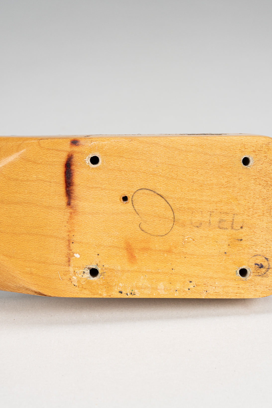 1967 fender Stratocaster Sunburst guitar neck heel original screw holes