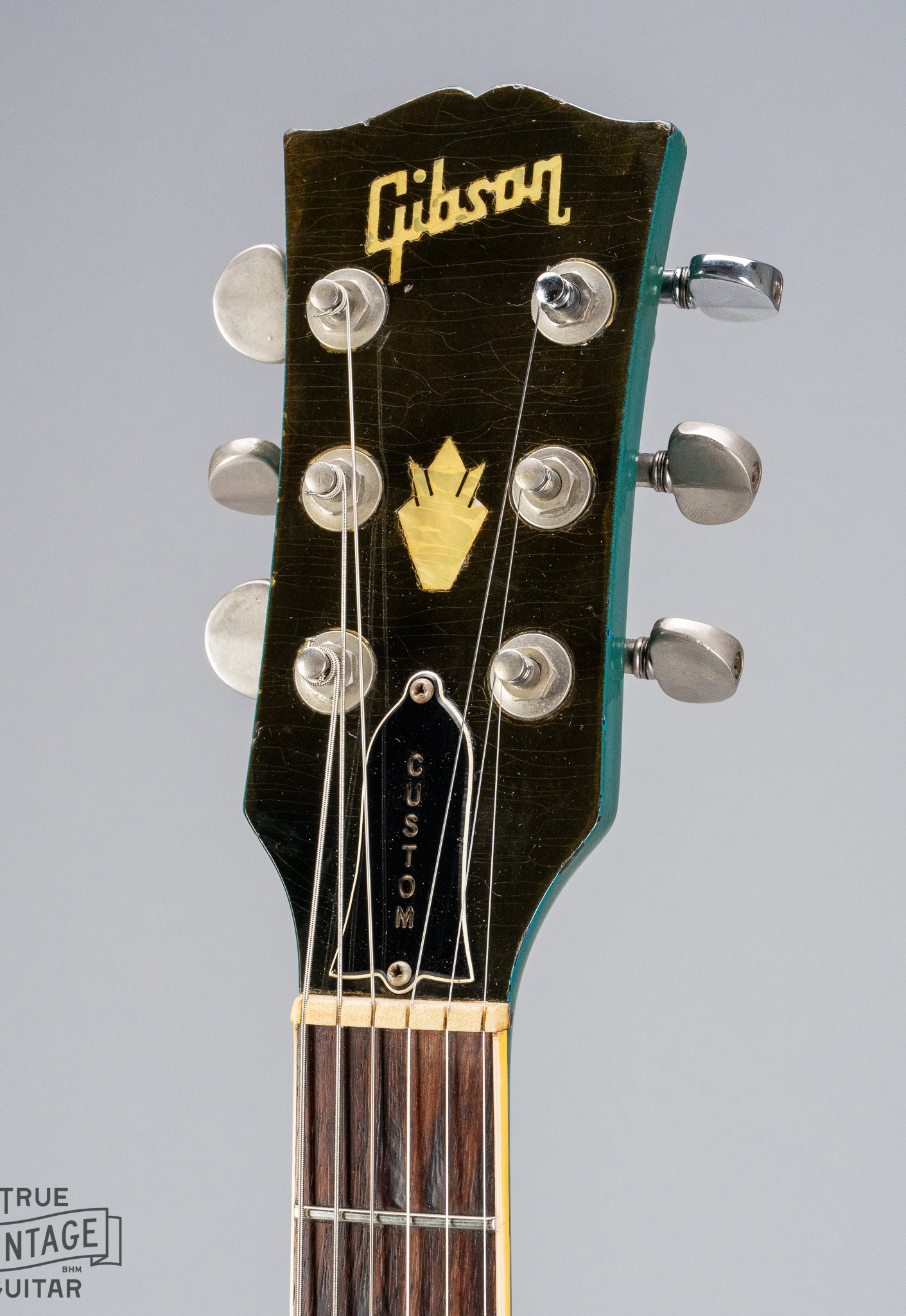 1971 Gibson SG Standard custom blue color headstock Gibson logo vintage stereo guitar