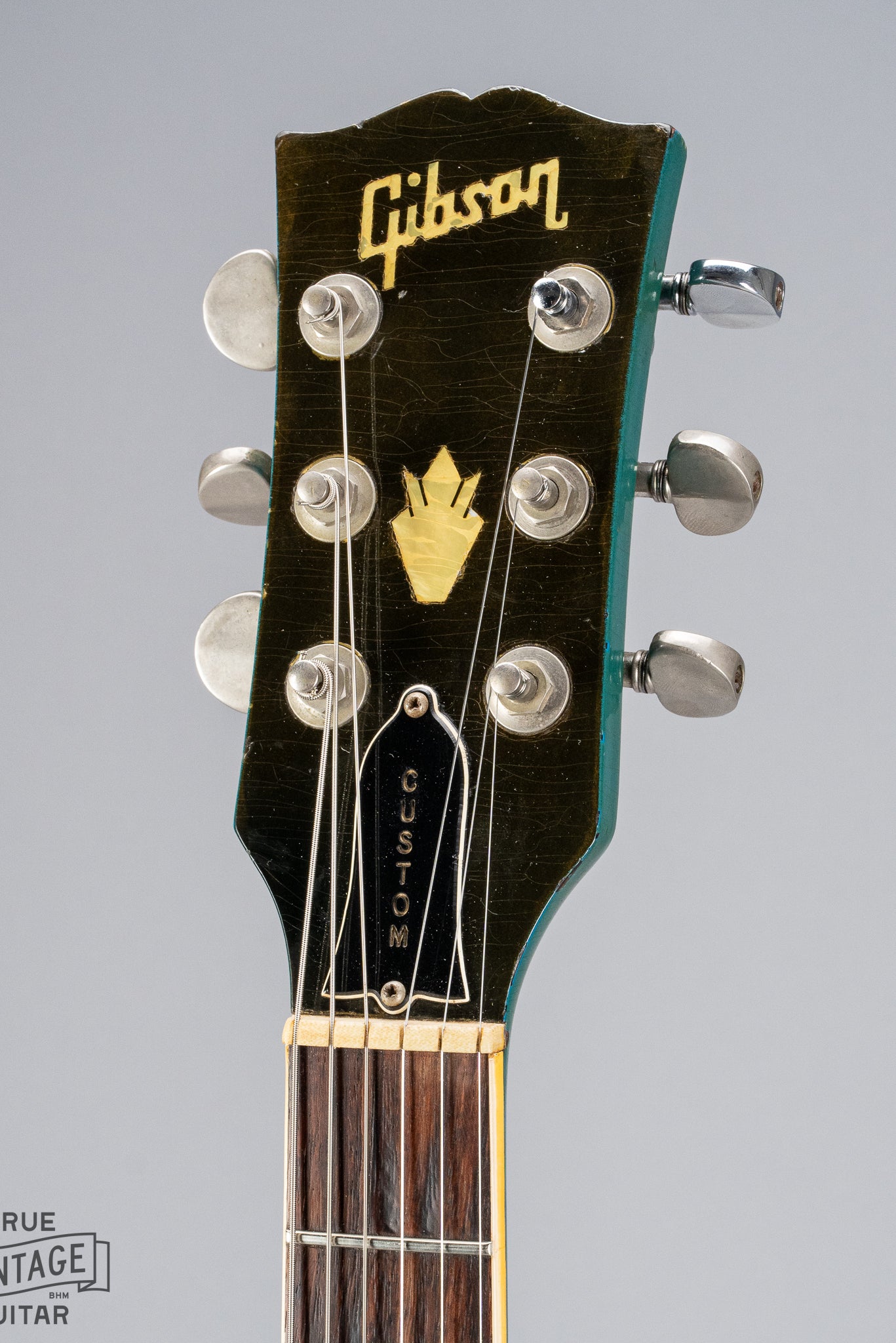 1971 Gibson SG Standard custom blue color headstock Gibson logo vintage stereo guitar