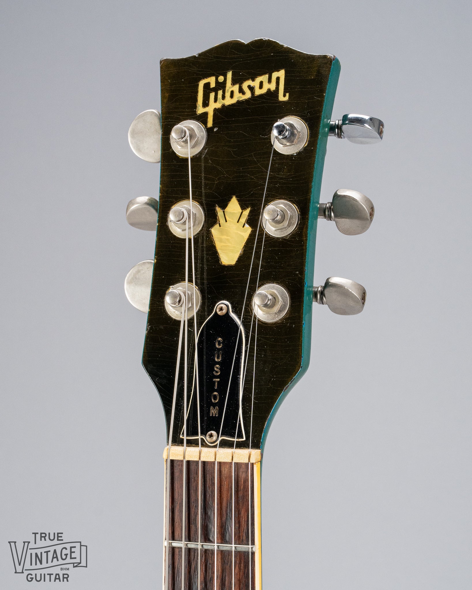 1971 Gibson SG Standard custom blue color headstock Gibson logo vintage stereo guitar