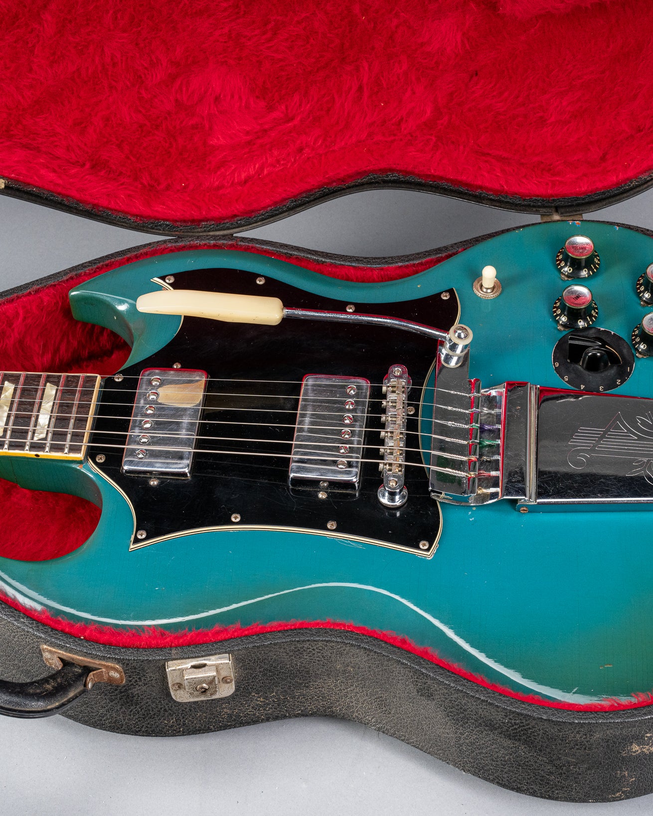 1971 Gibson SG Standard Custom Blue in original red lined case.