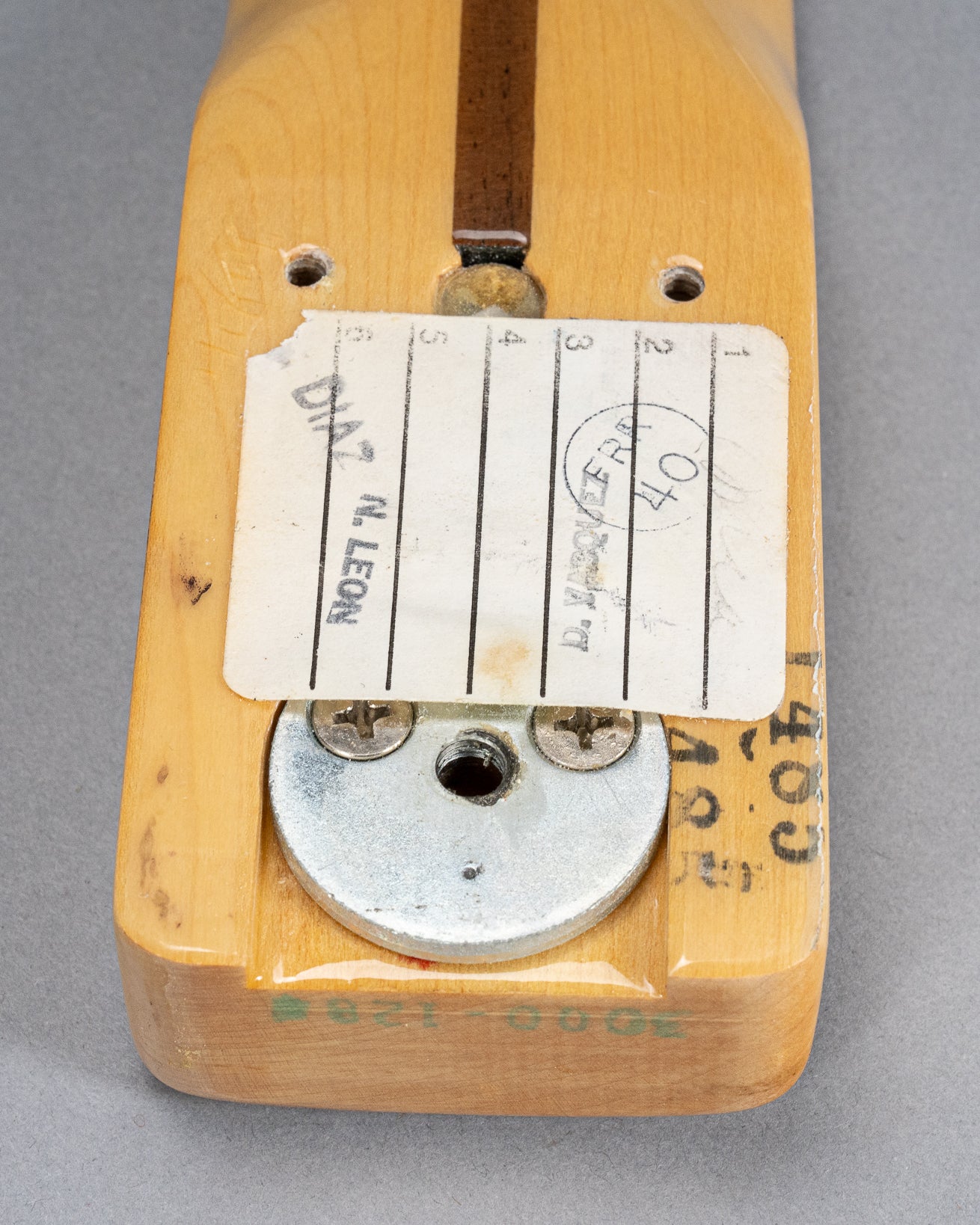 1978 Fender Telecaster Thinline Black guitar neck heel 3 bolt screw holes