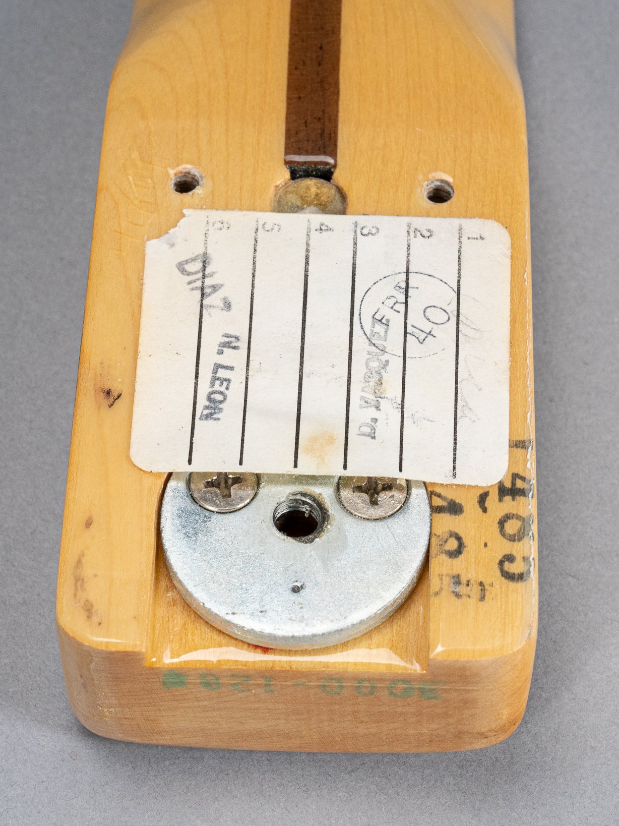 1978 Fender Telecaster Thinline Black guitar neck heel 3 bolt screw holes