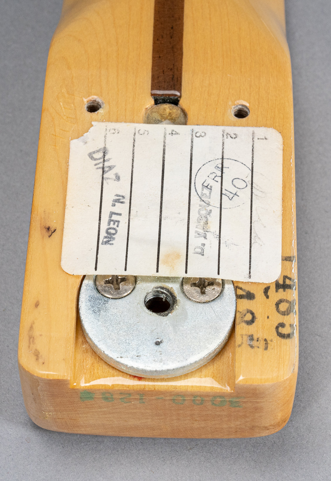 1978 Fender Telecaster Thinline Black guitar neck heel 3 bolt screw holes