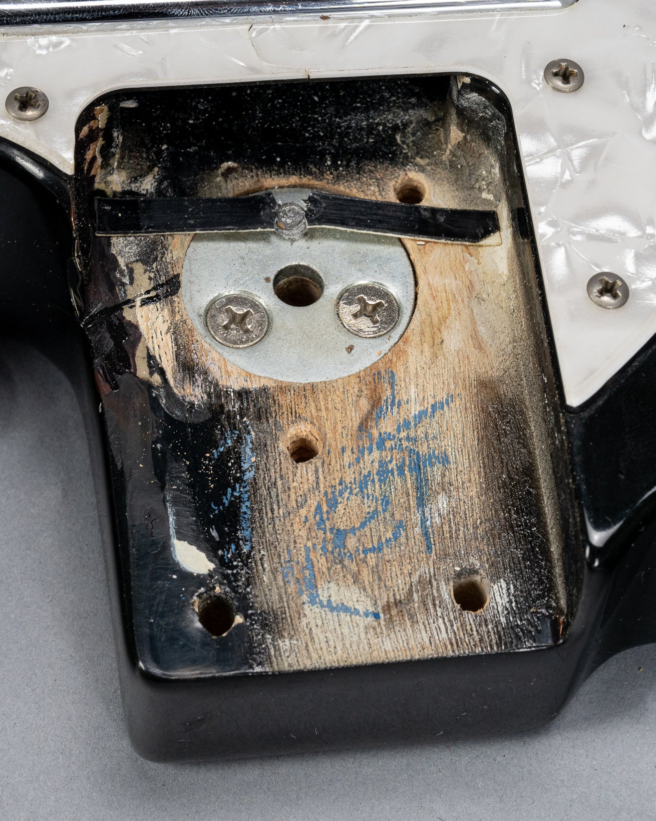 1978 Fender Telecaster Thinline Black guitar neck pocket