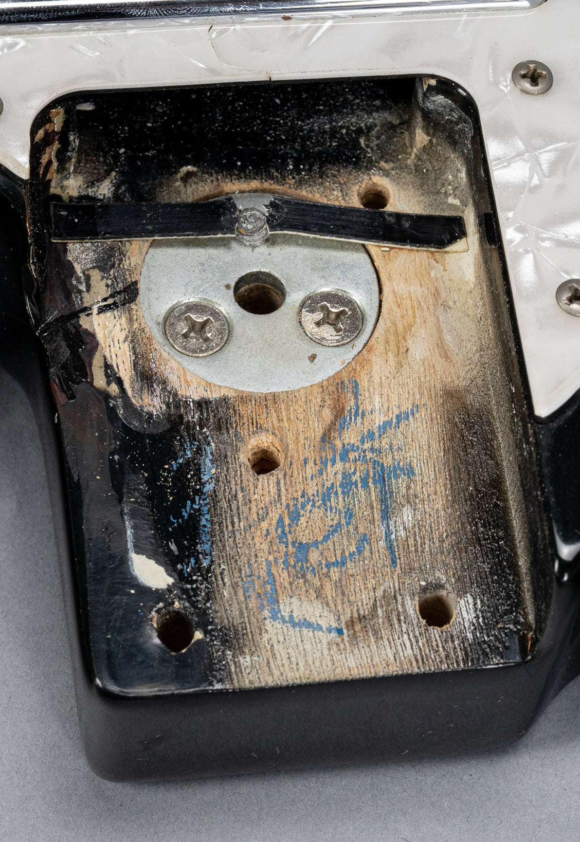 1978 Fender Telecaster Thinline Black guitar neck pocket