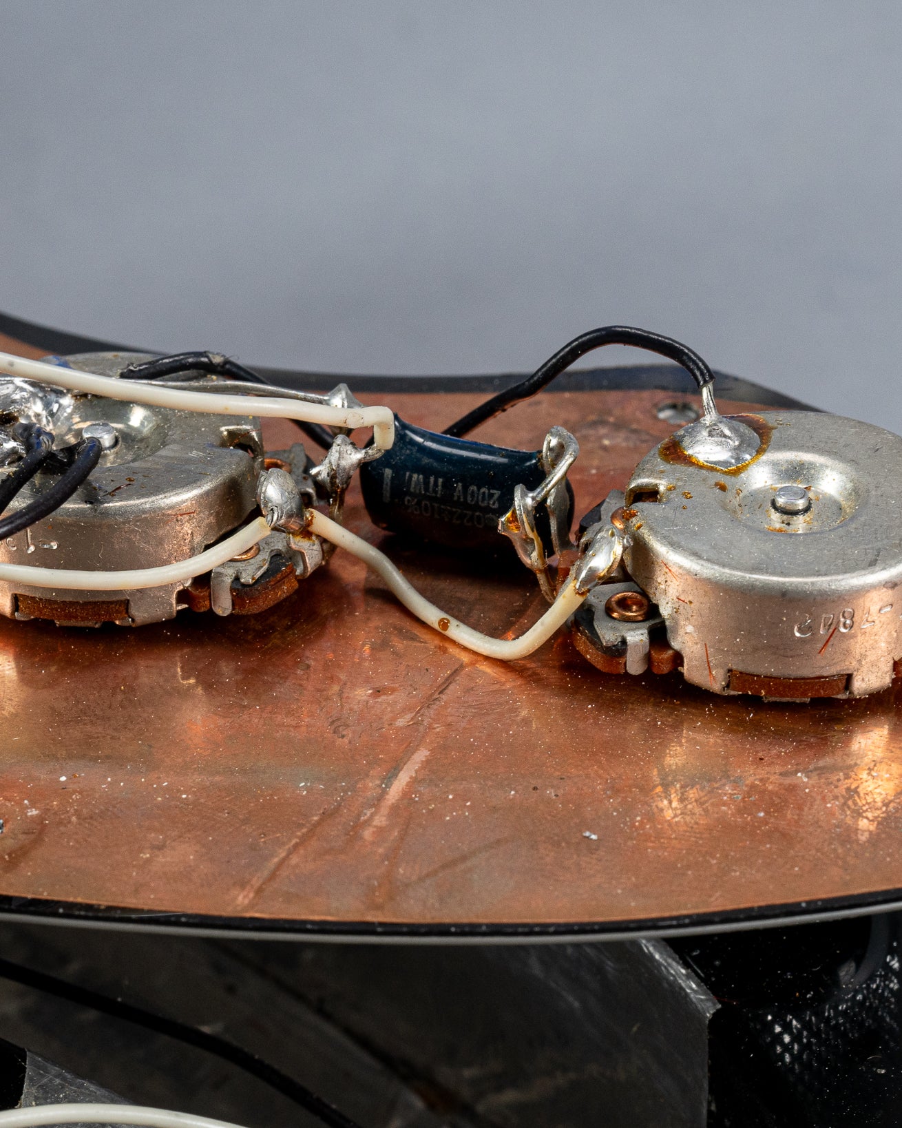 1978 Fender Telecaster Thinline Black guitar original pots and pot codes